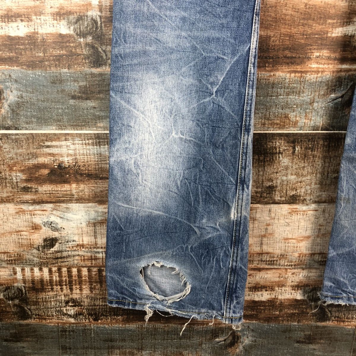 JACKROSE DLL Jack Rose Blue Distressed Denim Pants #C011 Size US 32 / EU 48 - 17 Thumbnail