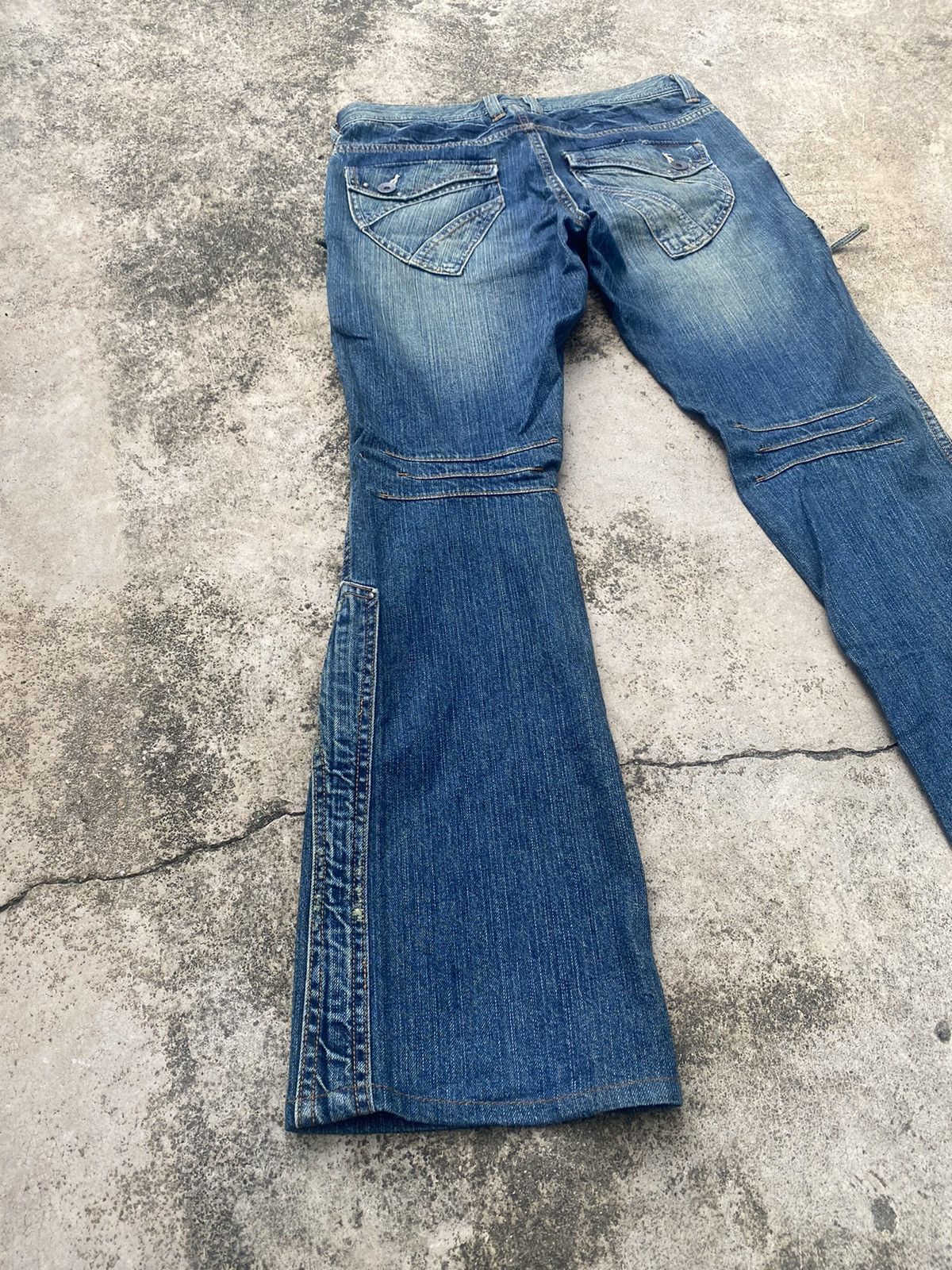 If Six Was Nine × Japanese Brand Flare Jeans Bison Double Knee Multipocket Size US 31 - 14 Thumbnail