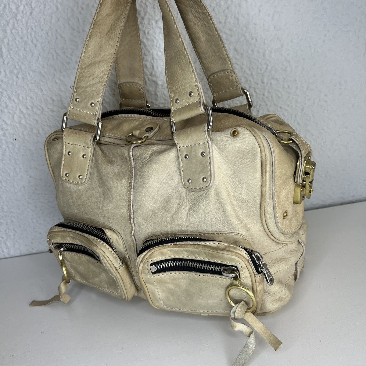 Chloe Vintage Chloe Betty Shoulder Hand Satchel Bag Leather Beige Size ONE SIZE - 3 Thumbnail