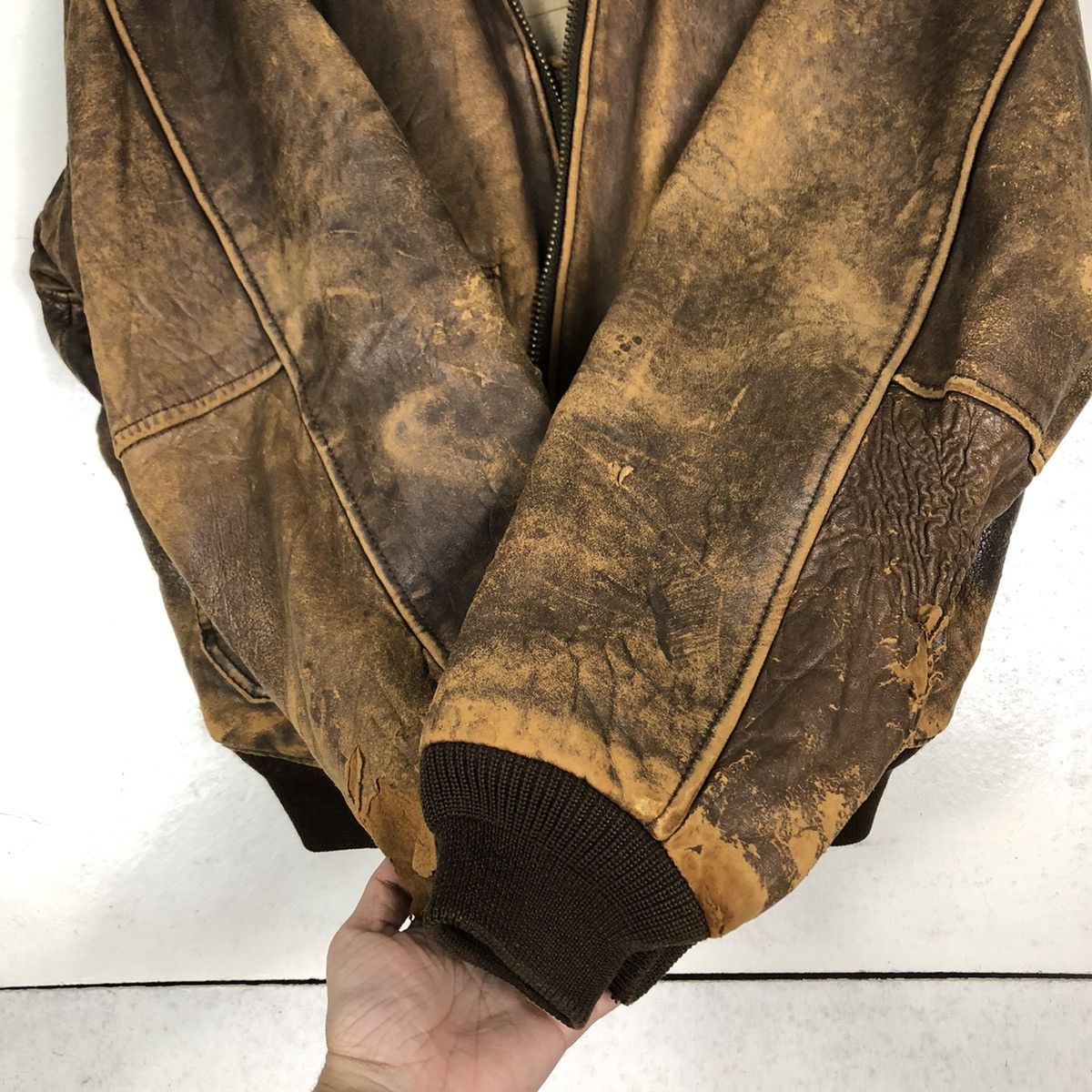 Toyo Enterprises 🔥VINTAGE FLY BOMBER LEATHER JACKET MILITARY BUZZ RICKSONS Size US L / EU 52-54 / 3 - 14 Thumbnail