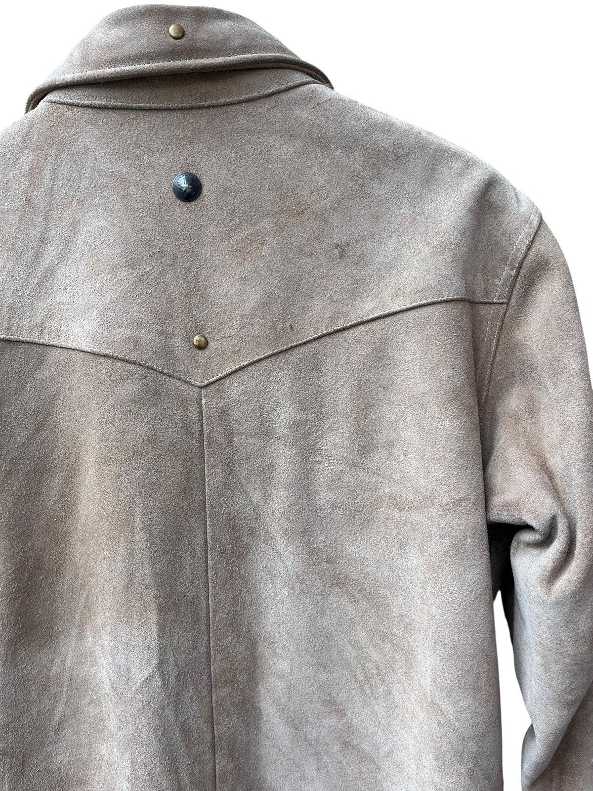 Genuine Leather Light brown suede Horn works leather shirt Size US M / EU 48-50 / 2 - 14 Thumbnail