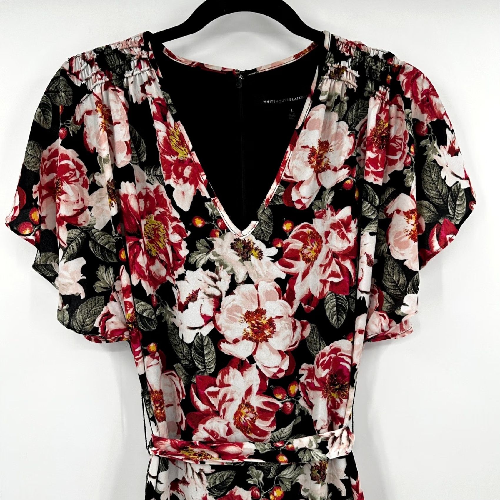 White House Black Market White House Black Market Floral Mini Dress - Womens Size PL Size L / US 10 / IT 46 - 2 Thumbnail