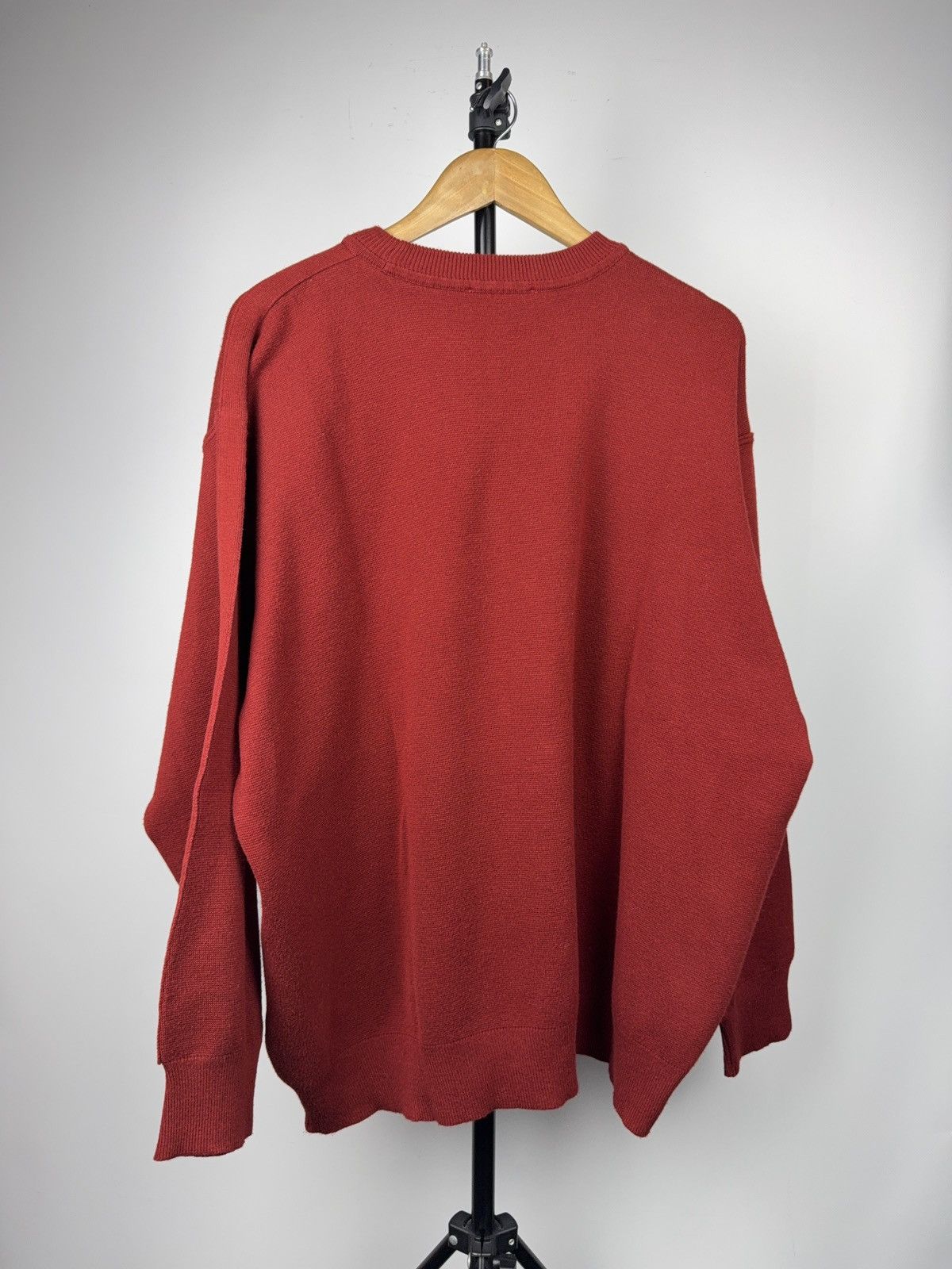 Carlo Colucci Luxury 00s Carlo Colucci Burgundy Knit Sweater Minimalist Size US XL / EU 56 / 4 - 13 Thumbnail
