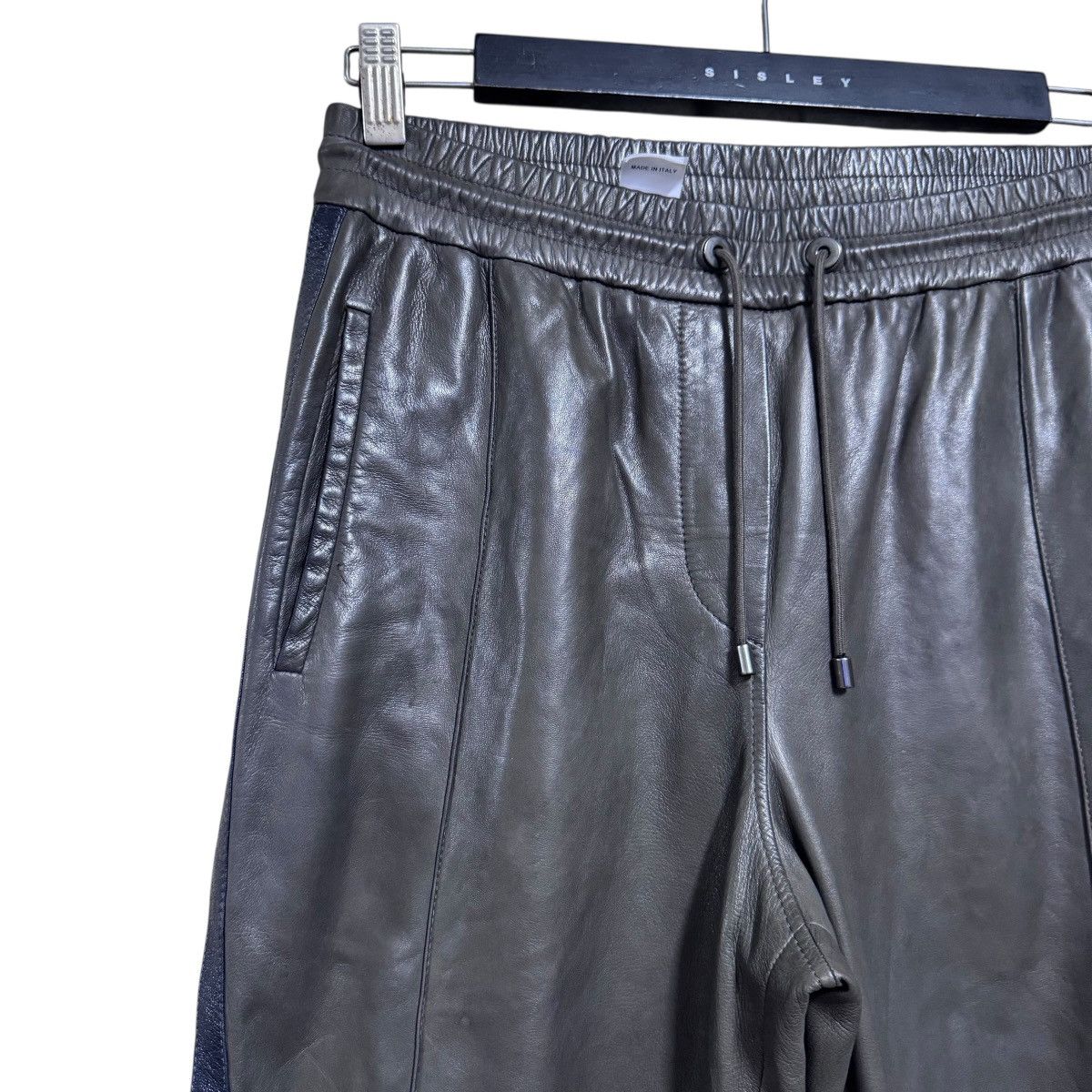 Brunello Cucinelli Brunello Cucinelli Leather Drawstrings Pants Size 29" - 1 Thumbnail