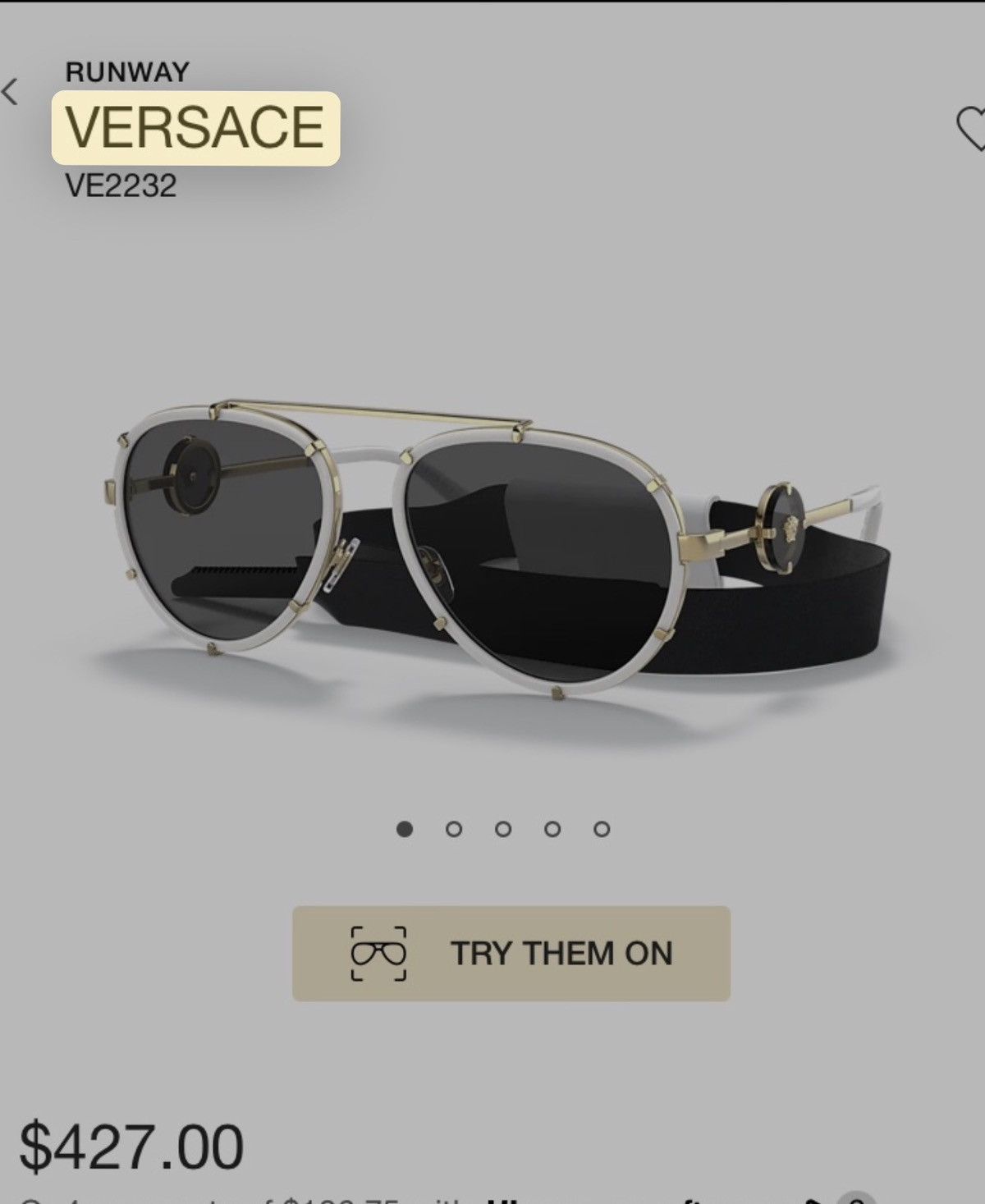 Versace Versace Luxury Sunglasses VE2232, Runway Size ONE SIZE - 16 Thumbnail
