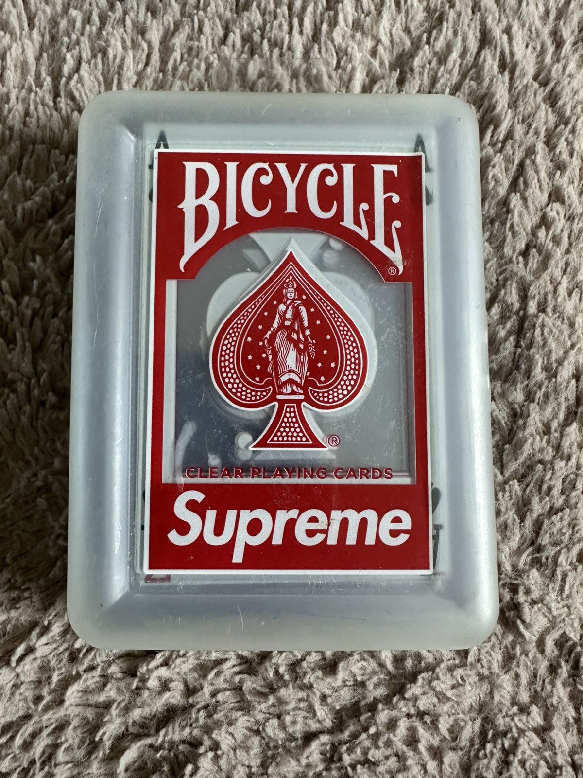 Supreme Bicycle® Clear Playing Cards Supreme Bicycle Clear Playing Cards Red - FW20 - US