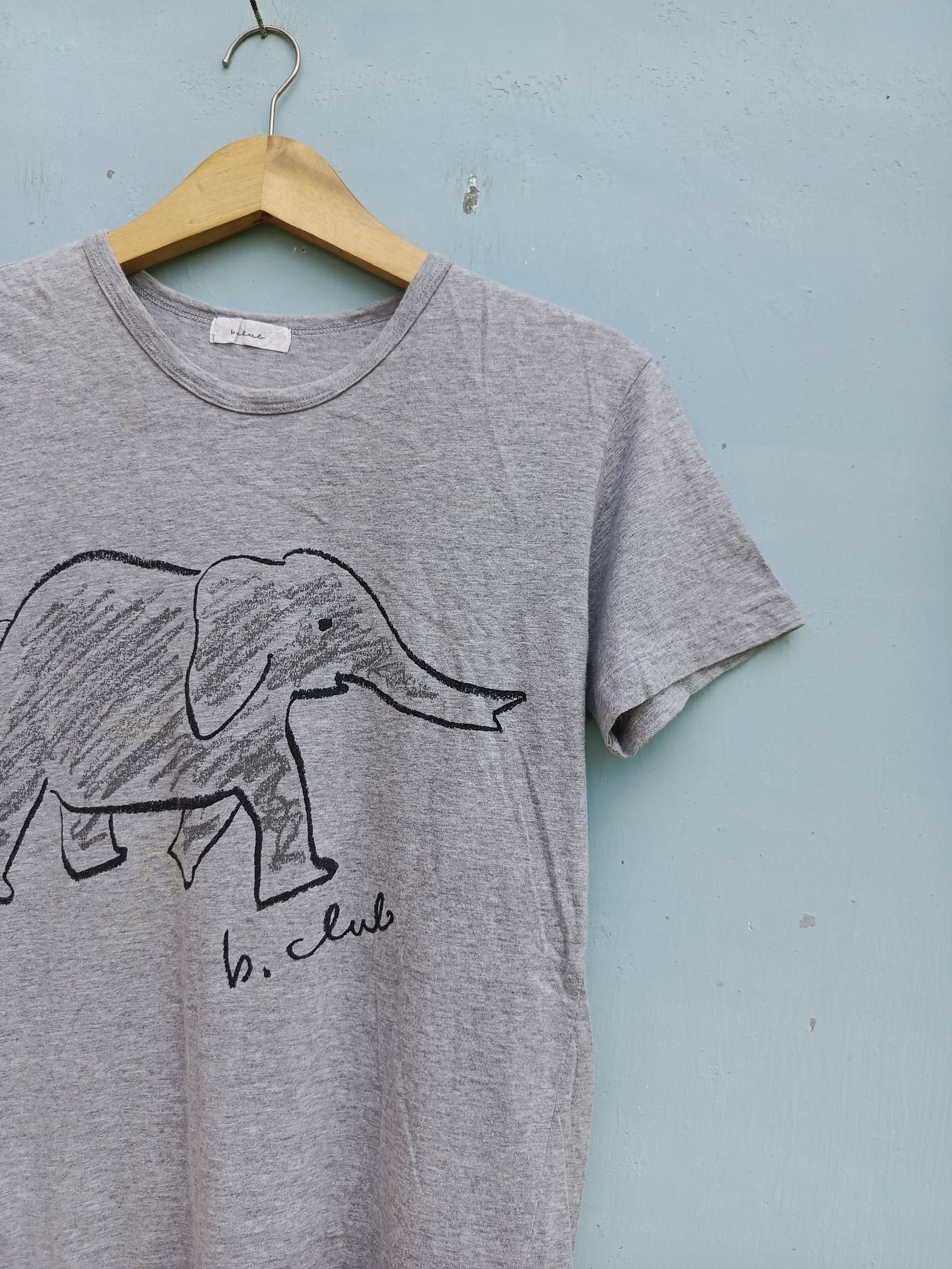 Japanese Brand B.club elephant print short sleeve t-shirts Size US S / EU 44-46 / 1 - 4 Thumbnail
