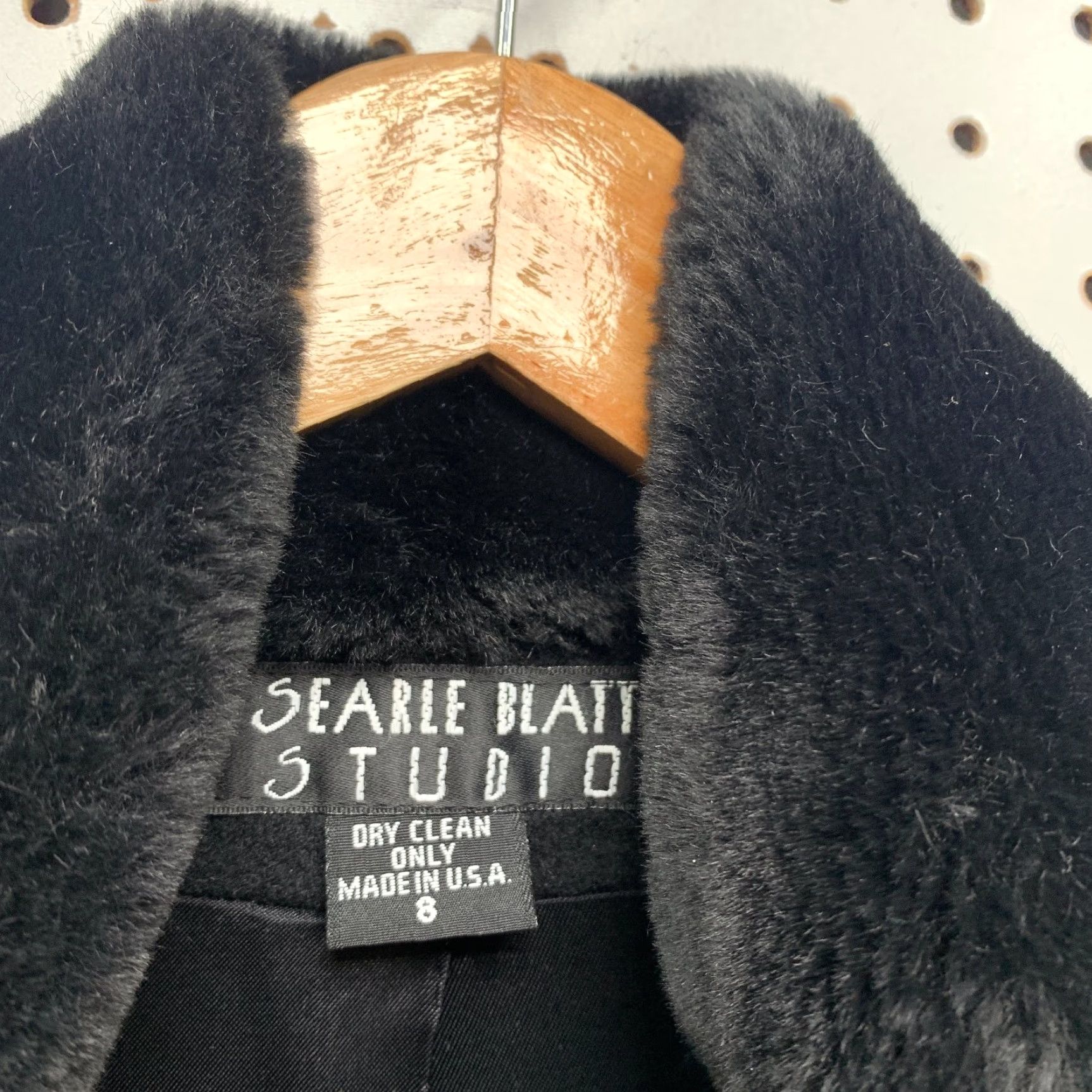 Vintage VINTAGE Searle Blatt 80s Black 100% Wool Swing Coat Womens Size 8 Union Made USA Size M / US 6-8 / IT 42-44 - 2 Thumbnail