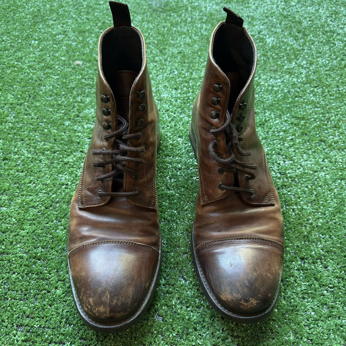 Vintage Vintage Leather Ankle Boots Made In Italy Size US 8.5 / EU 41-42 - 2 Thumbnail