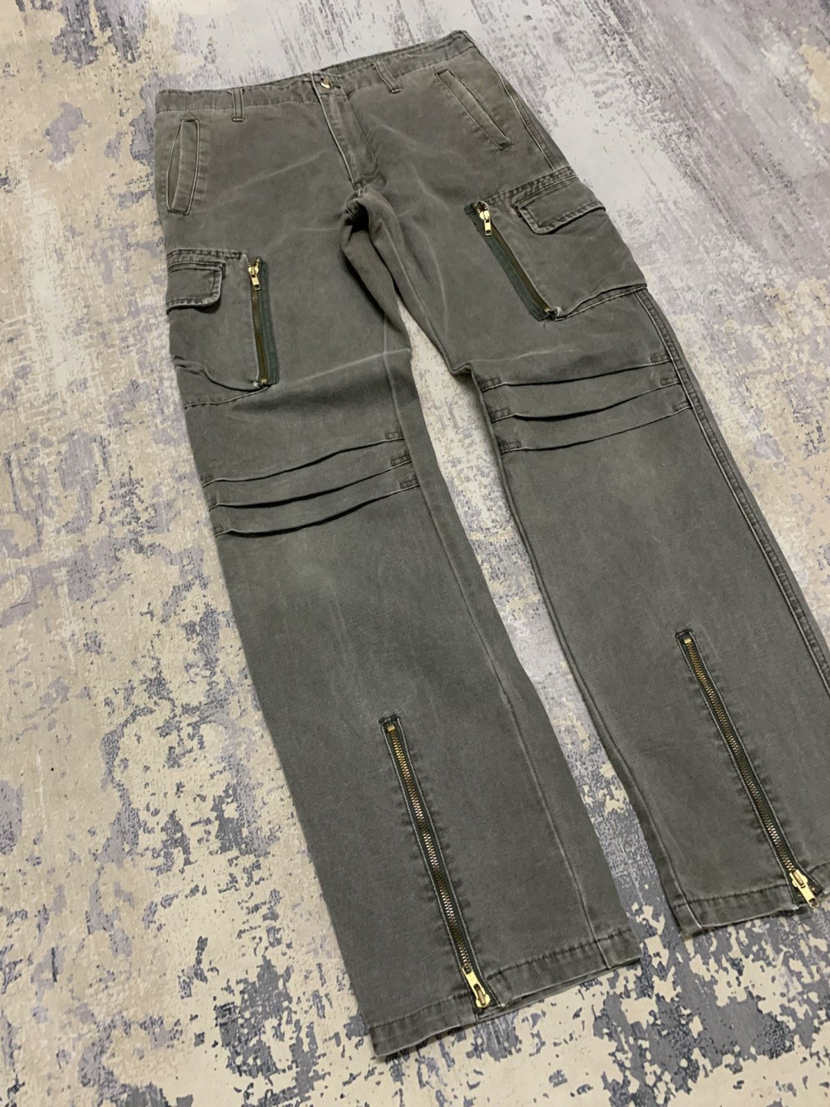 If Six Was Nine Vanquish Gold Multi-Zip Gimmick Flare Cargo Tactical 32 Size US 32 / EU 48 - 4 Thumbnail