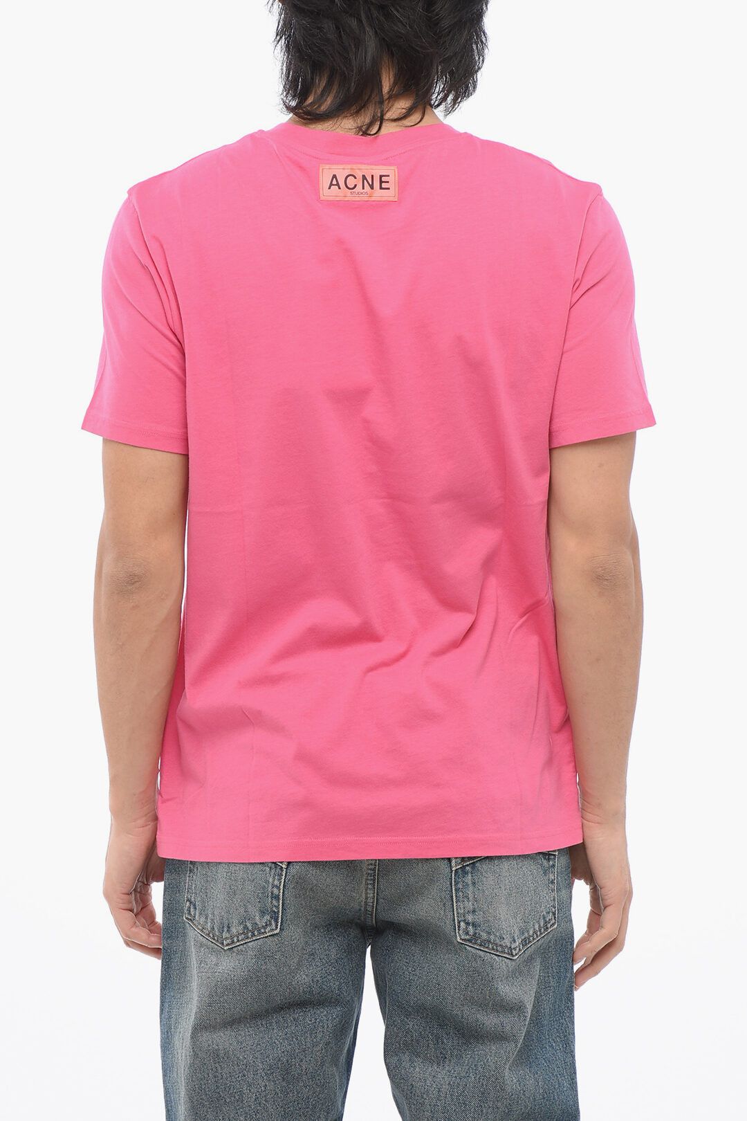 Acne Studios og1mm0325 Cotton Crewneck T-Shirt in Pink Size US M / EU 48-50 / 2 - 2 Thumbnail