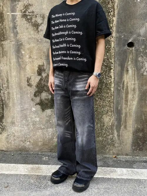VIBE washed faded baggy cleanfit retro jeans Size US 32 / EU 48 - 1 Thumbnail