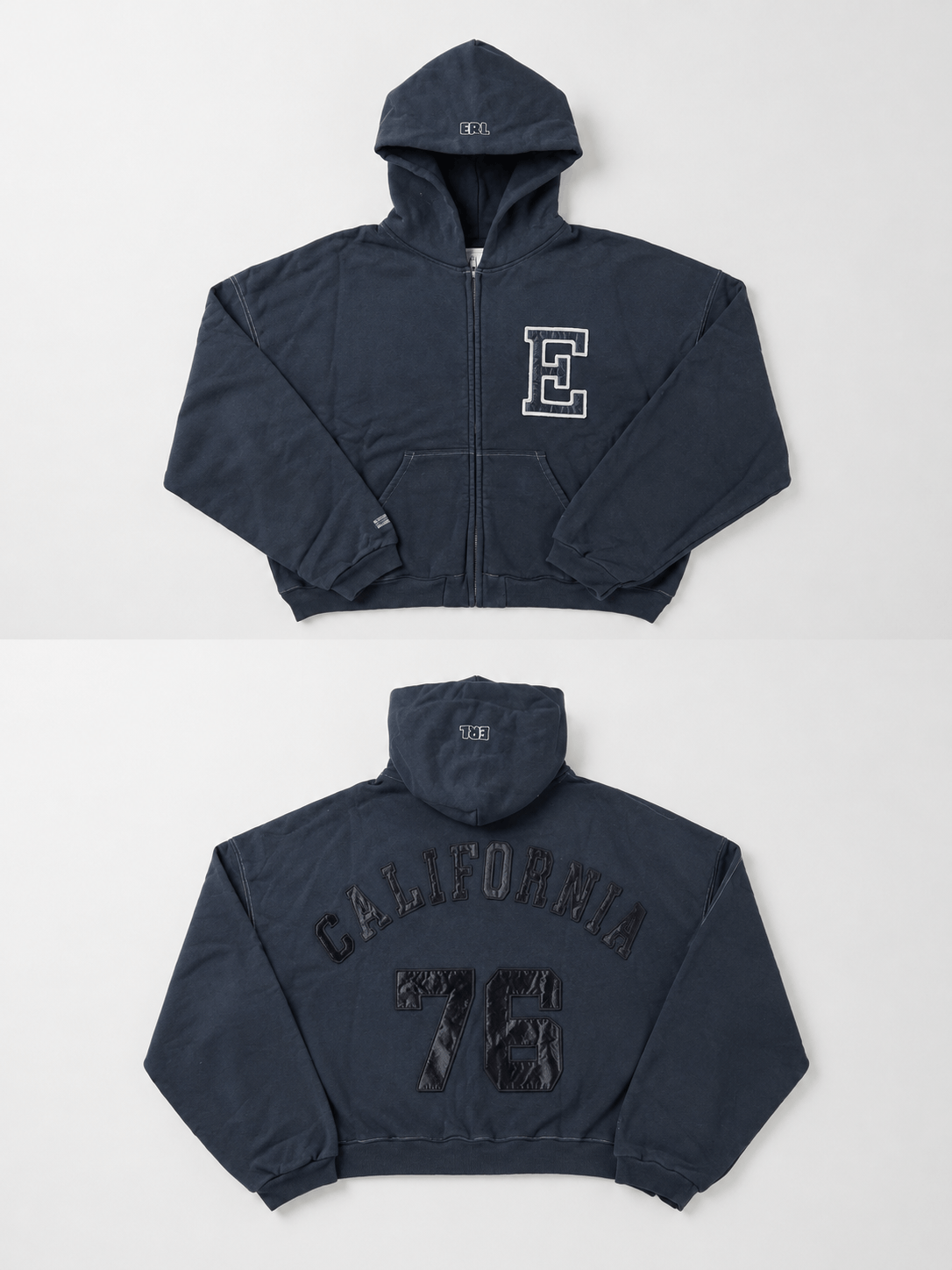 ERL Erl California Blue Zip Up Hoodie | Grailed