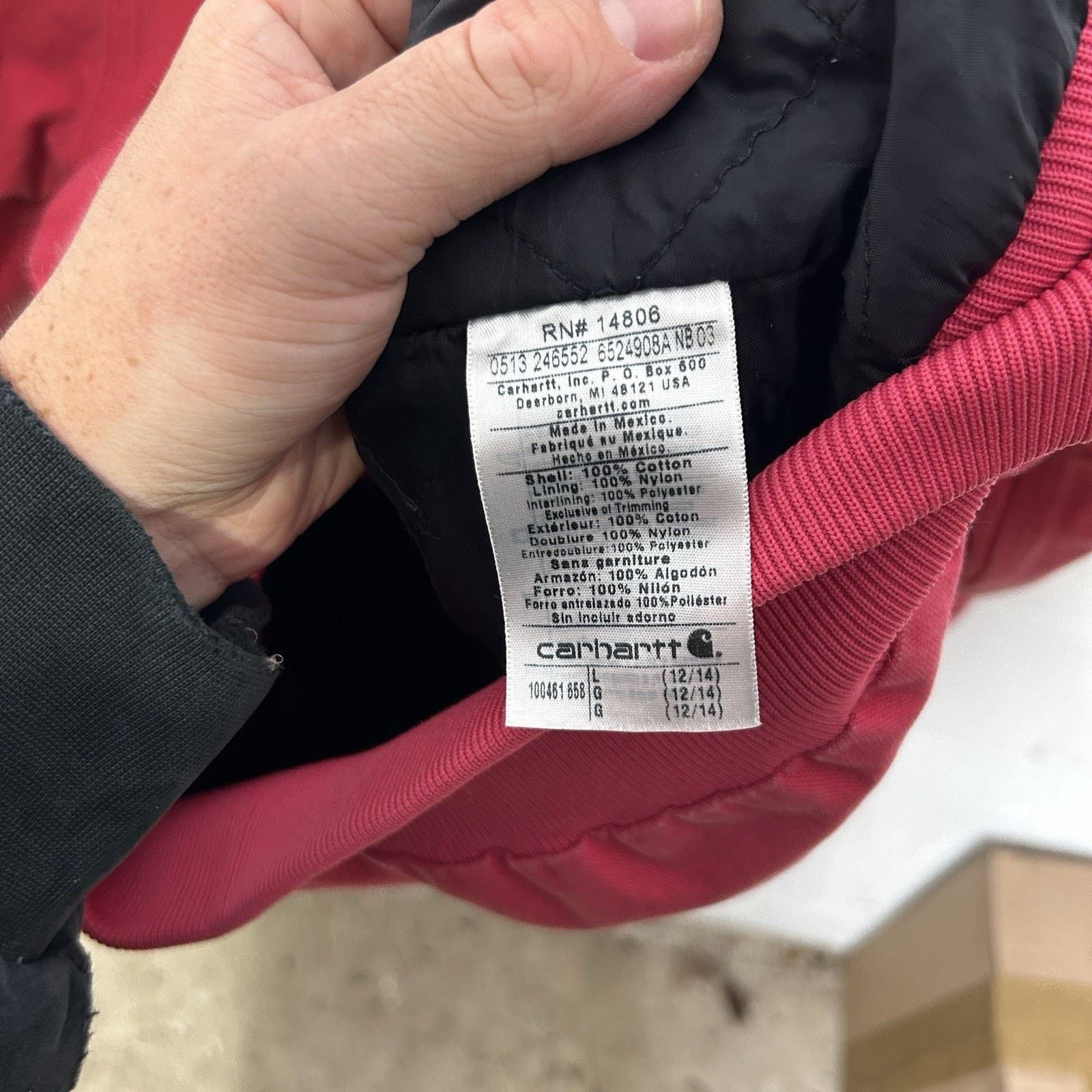 Carhartt Carhartt Quilt-Lined Active Jacket “Crabapple” 100461-658 Size L / US 10 / IT 46 - 11 Thumbnail