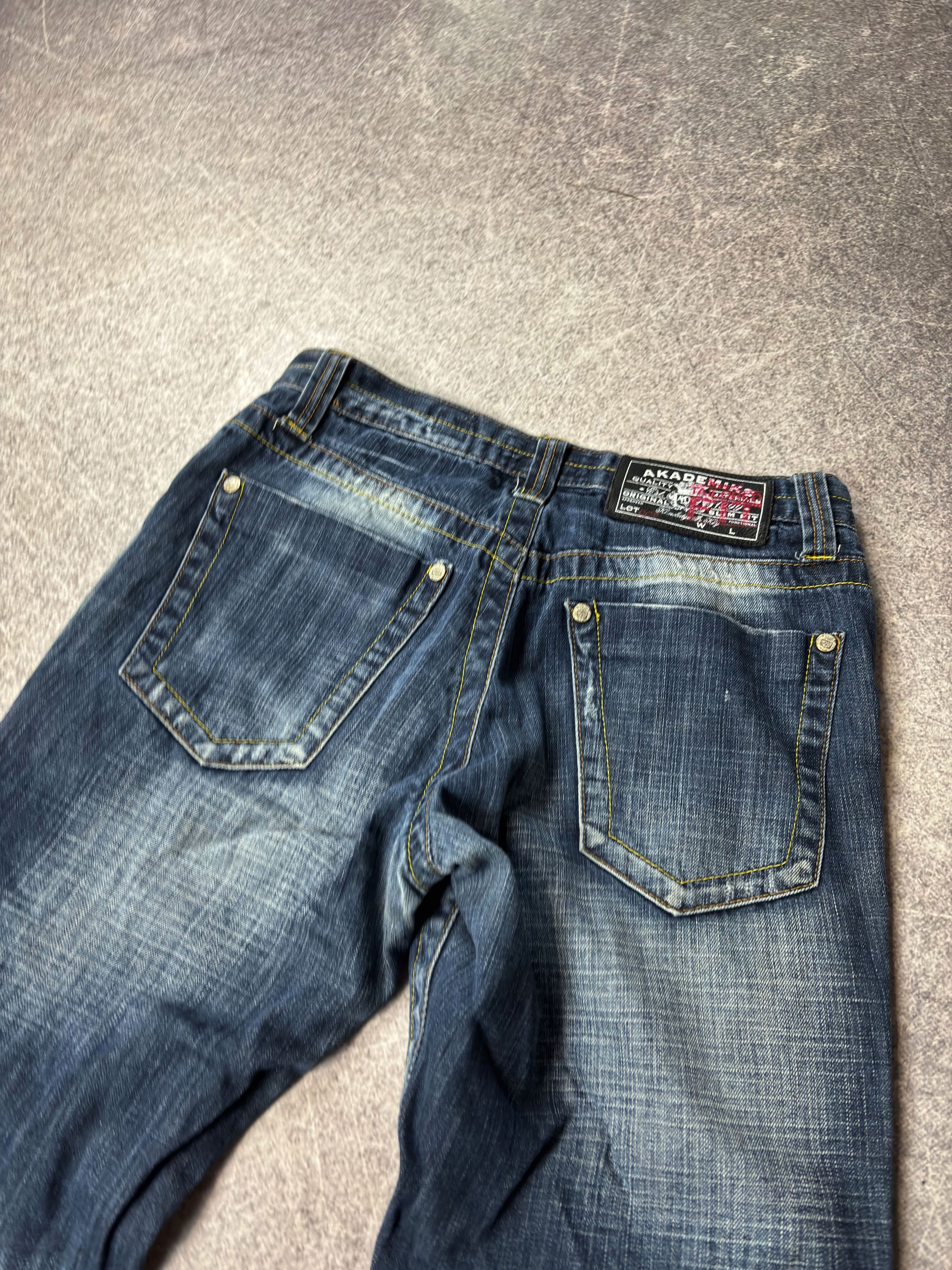 Yohji Yamamoto Y2K Blue Jeans Straight Baggy Vintage Washed Streetwear Fit Size US 32 / EU 48 - 4 Thumbnail