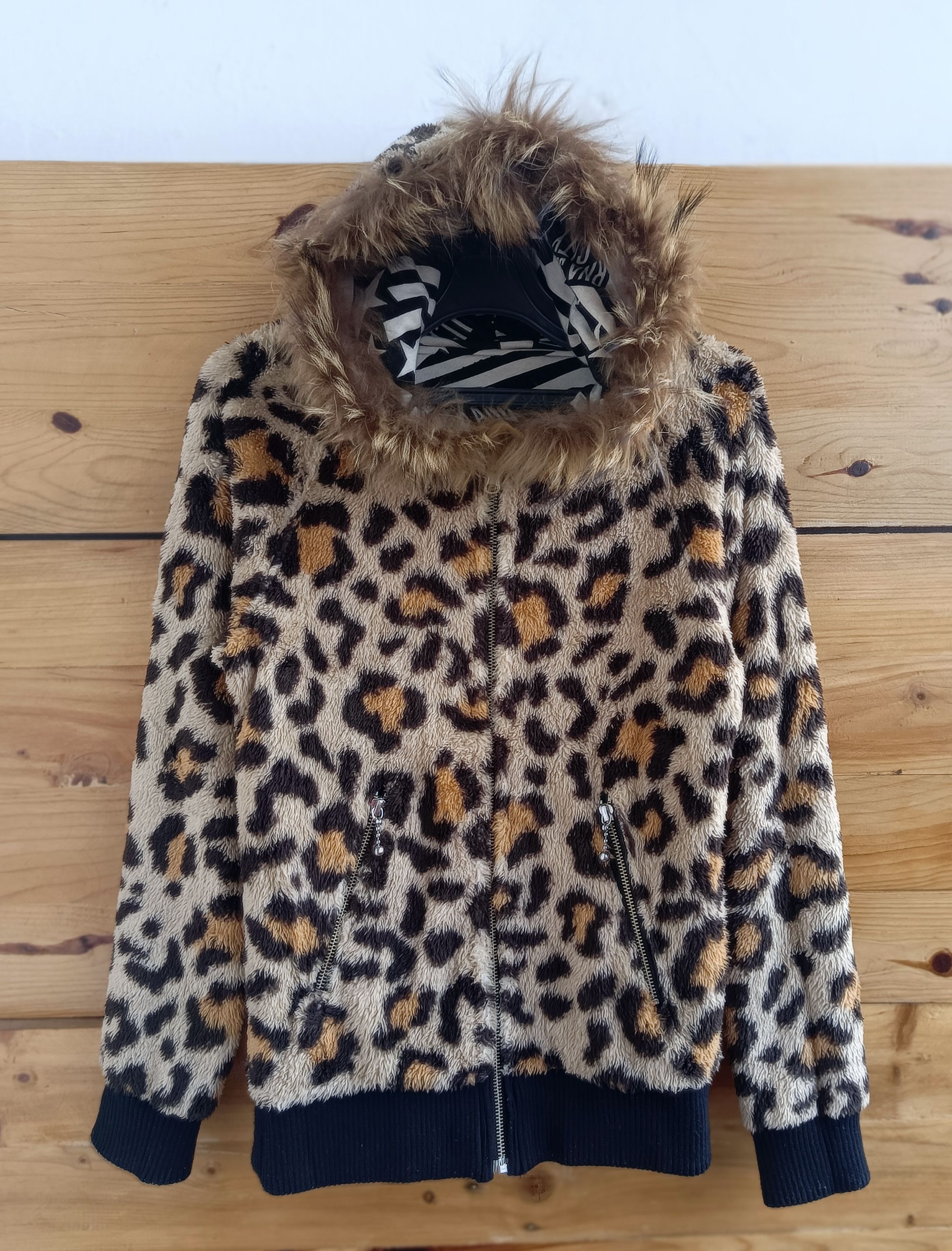 Mari's Rock Fur Leopard Hoodie Sweatshirt Size M / US 6-8 / IT 42-44 - 1 Thumbnail