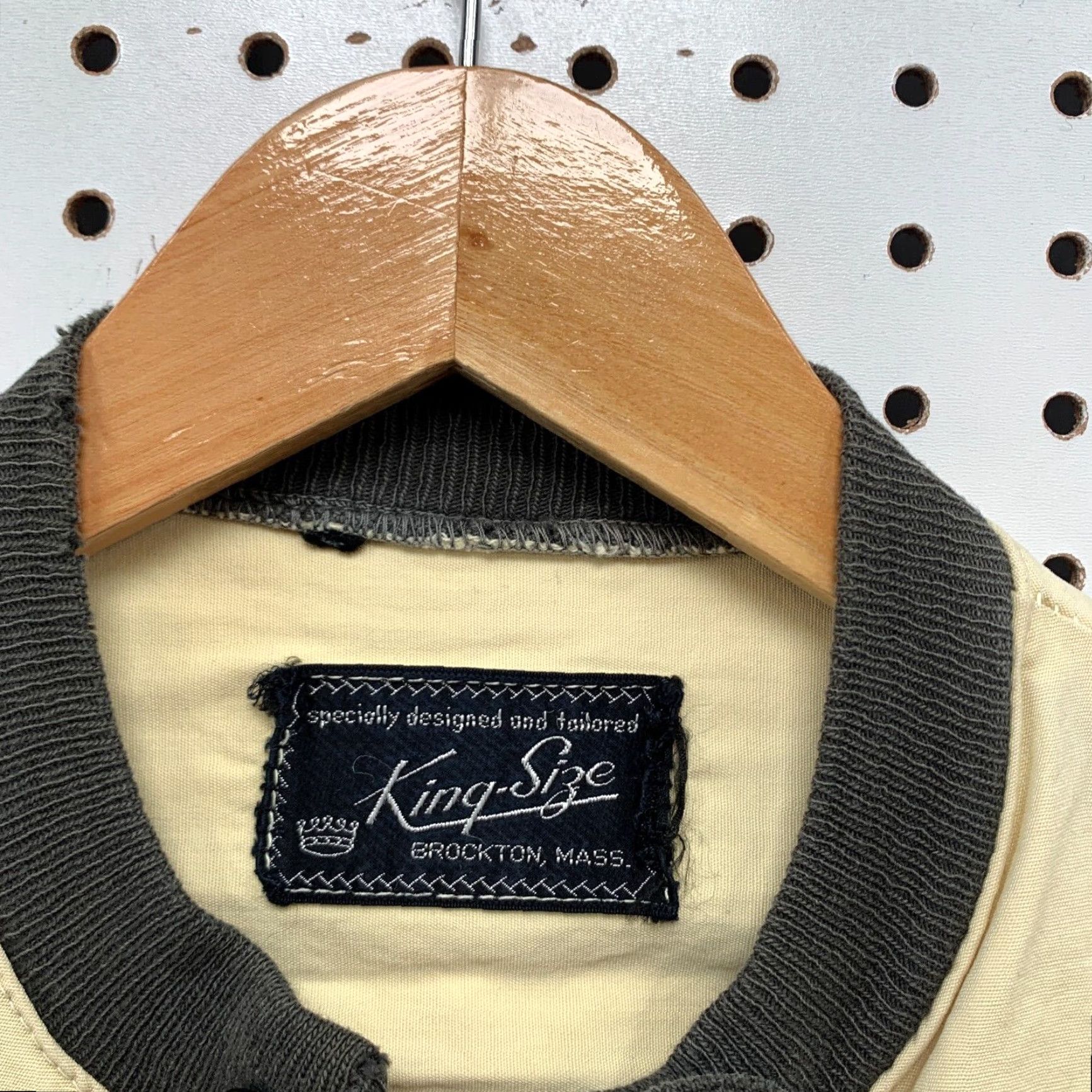 Vintage Vintage 50s Brockton Mass Windbreaker Jacket Men Large Beige Canvas ZIPPER 24x28.5 Retro Size US L / EU 52-54 / 3 - 6 Thumbnail