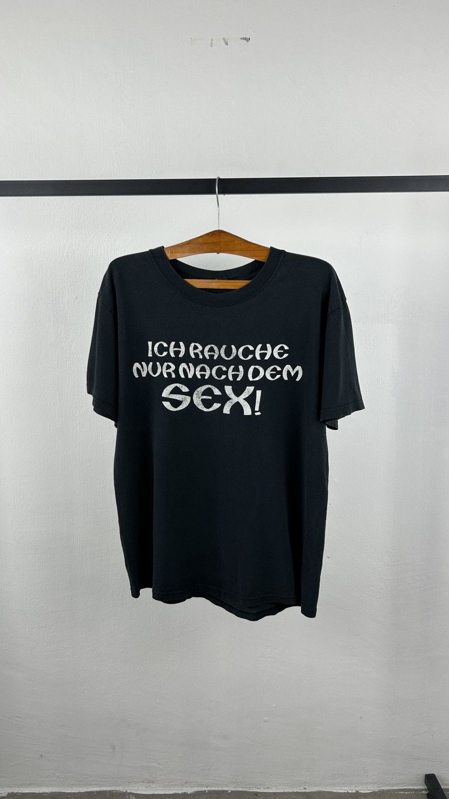 Vintage 1990s German Wording Tee Size US M / EU 48-50 / 2 - 2 Thumbnail