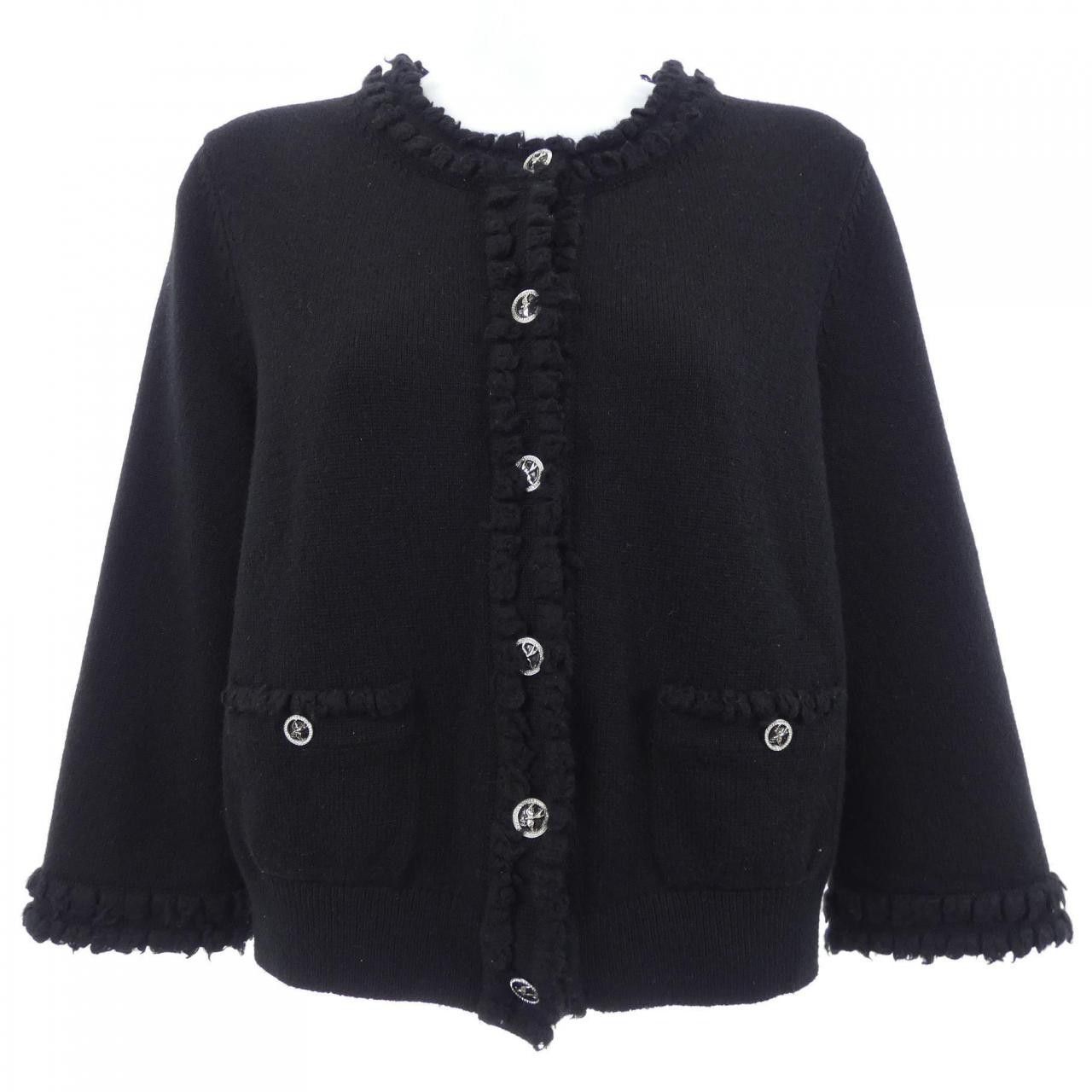 Chanel Chanel Chanel Cashmere Cardigan Textile Tops P79490K11499 DUTY FREE for USA Size ONE SIZE - 1 Thumbnail