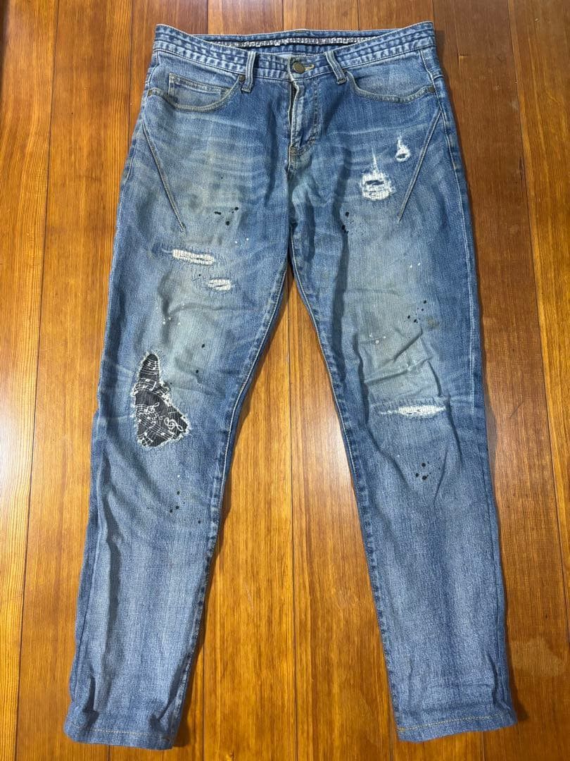 NUMBER (N)INE Distressed Denim Pants Blue M