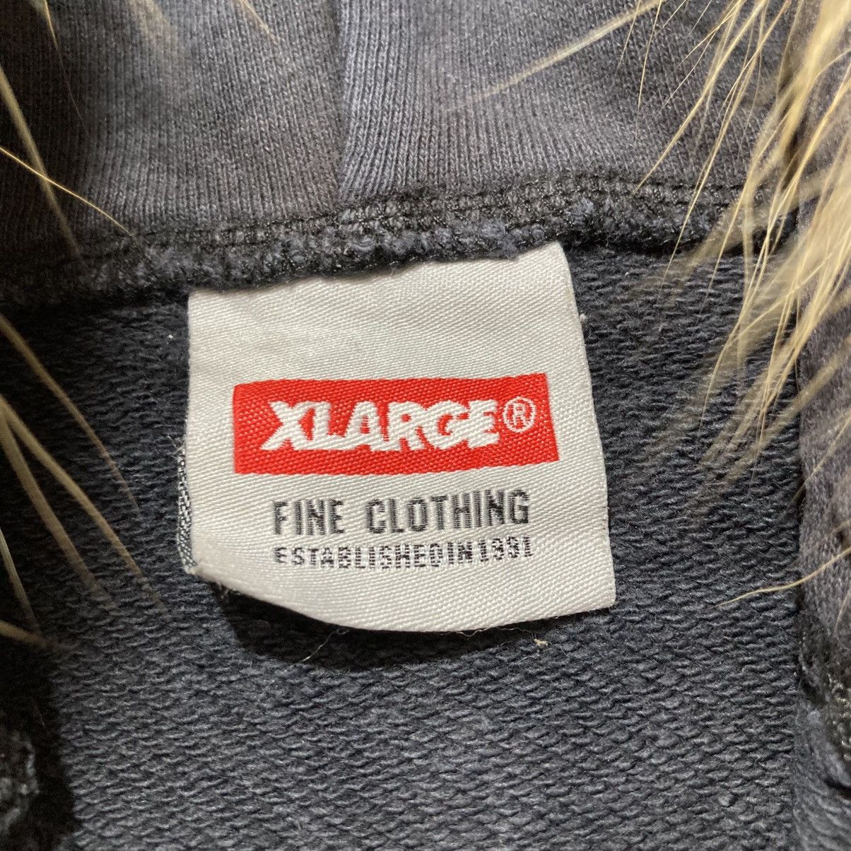 Japanese Brand Vintage Trashed Xlarge Stars Logo Fur Ziphoodie Y2k Black Size US XL / EU 56 / 4 - 14 Thumbnail