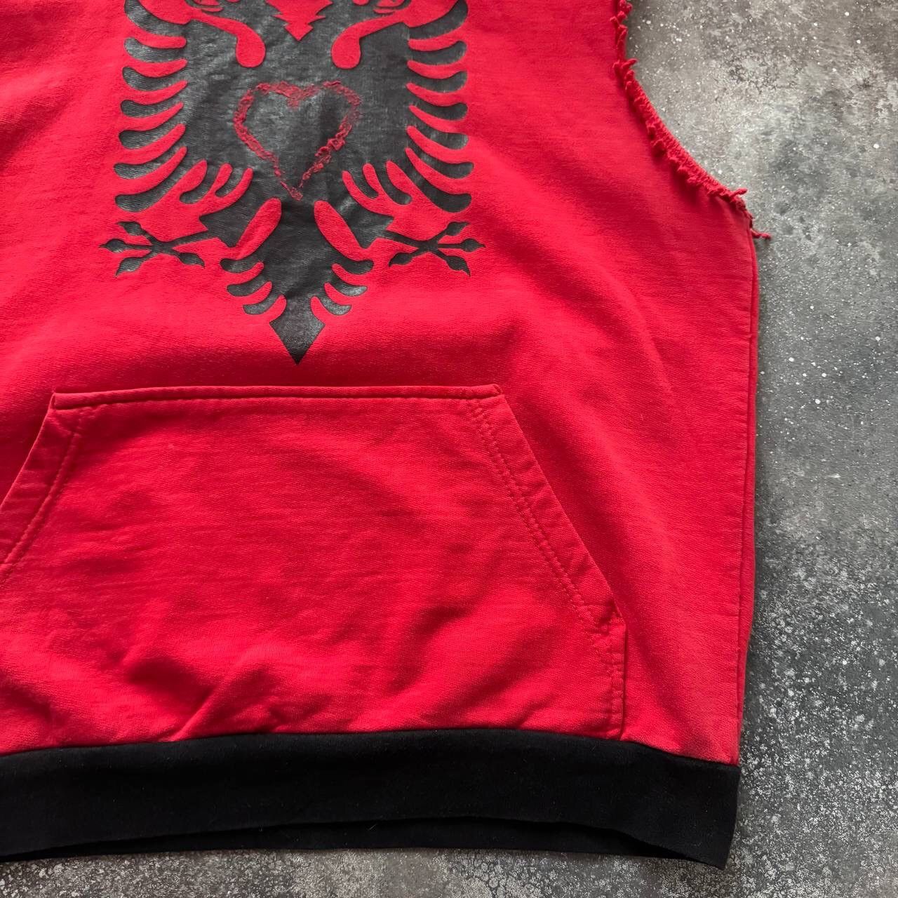 Hysteric Glamour × Kanye West KANYE WEST STYLE ALBANIA DISTRESSED VINTAGE HOODED TOP Y2K Size US M / EU 48-50 / 2 - 6 Thumbnail