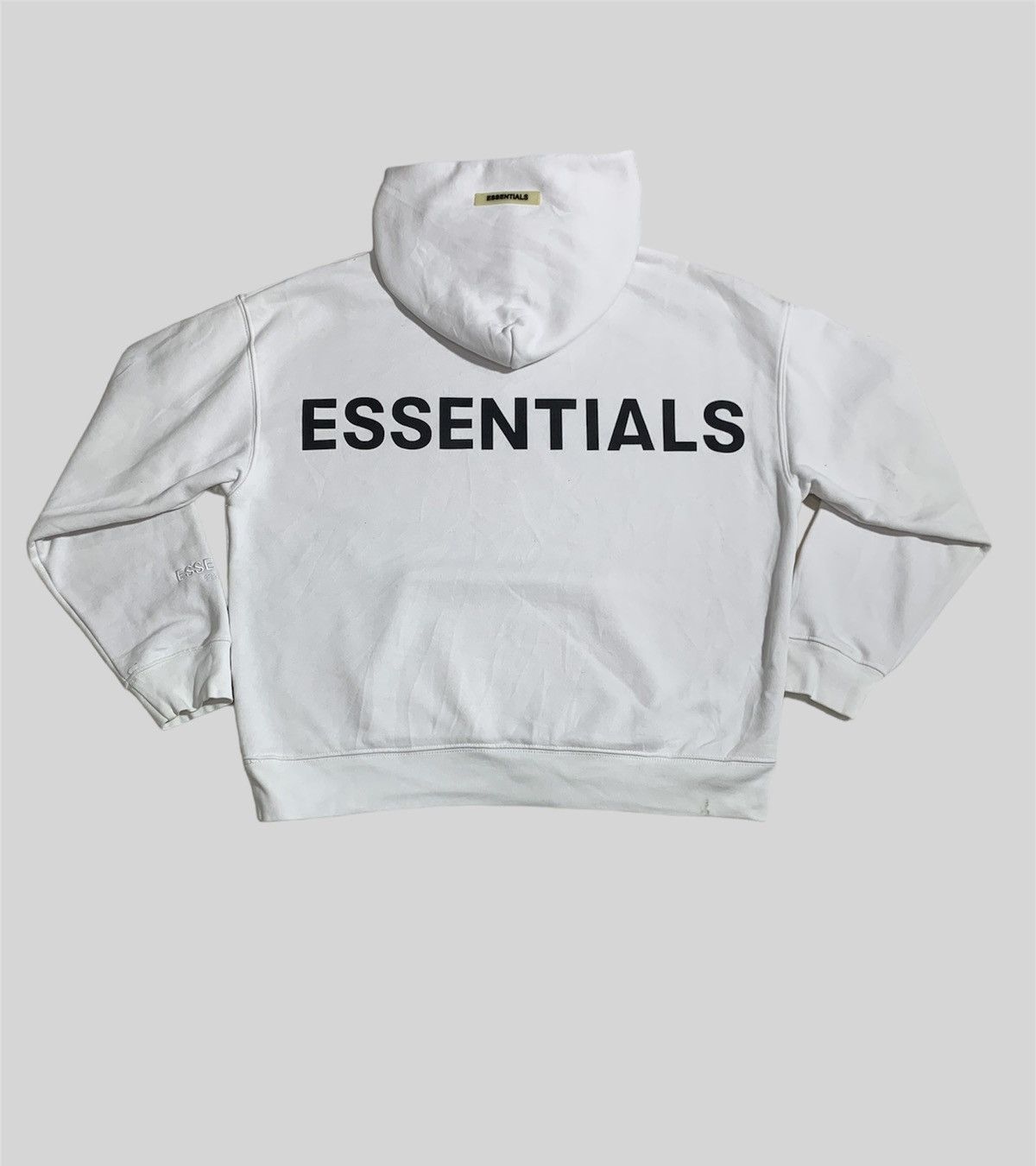 image of Archival Clothing x Essentials Spellout Essentials Pull Over in White, Men's (Size Small)