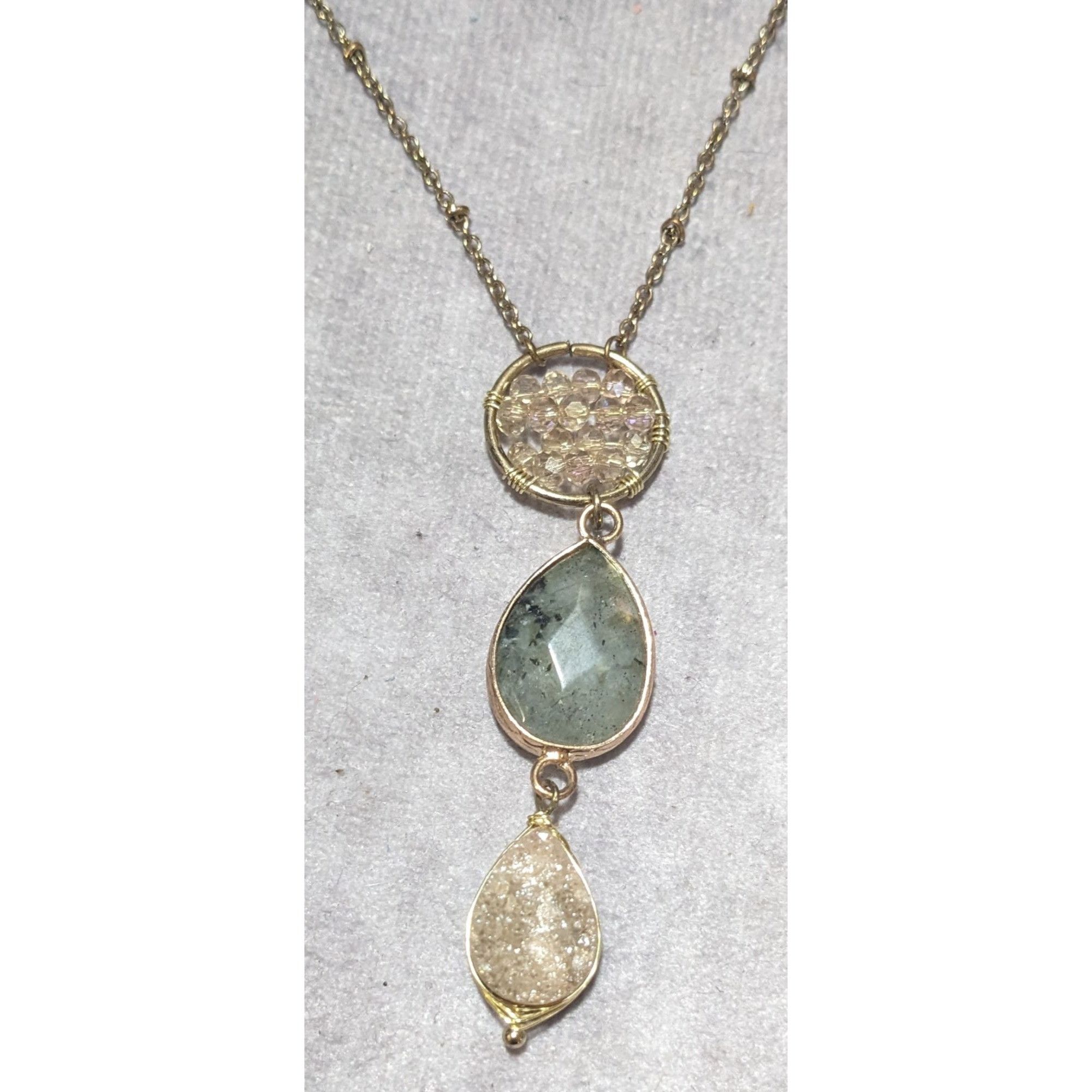 Other Gemstone Druzy Multilayer Charm Necklace Size ONE SIZE - 9 Thumbnail