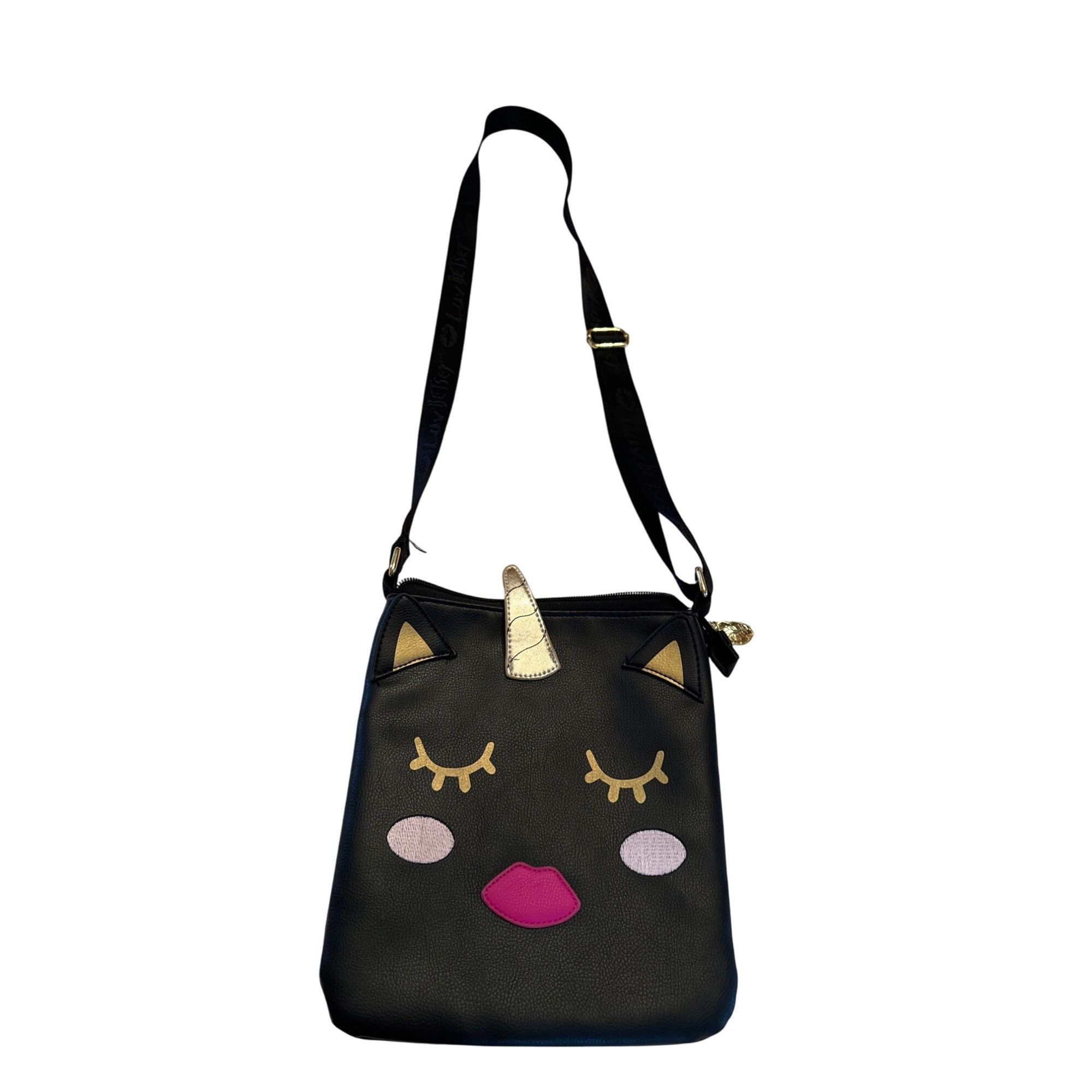 Betsey Johnson Betsey Johnson Womens Black Kitten Face Shoulder Bag 9.5"x8. Size ONE SIZE - 1 Thumbnail