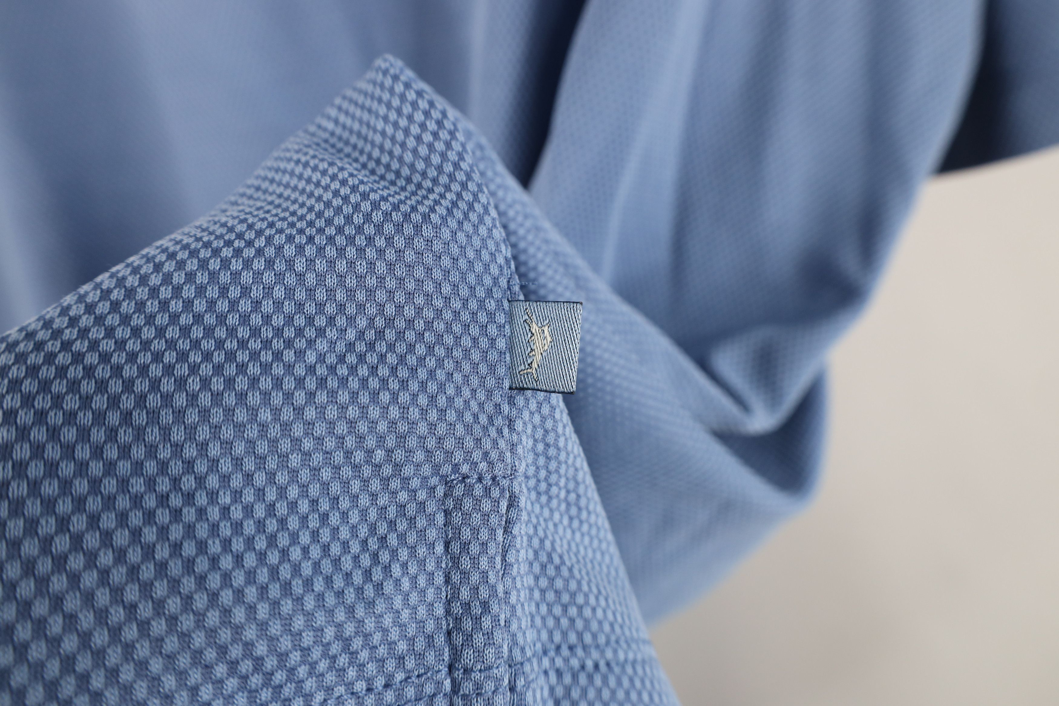 Tommy Bahama Vintage Tommy Bahama Waffle Knit Golf Polo Shirt Blue Size US L / EU 52-54 / 3 - 4 Thumbnail