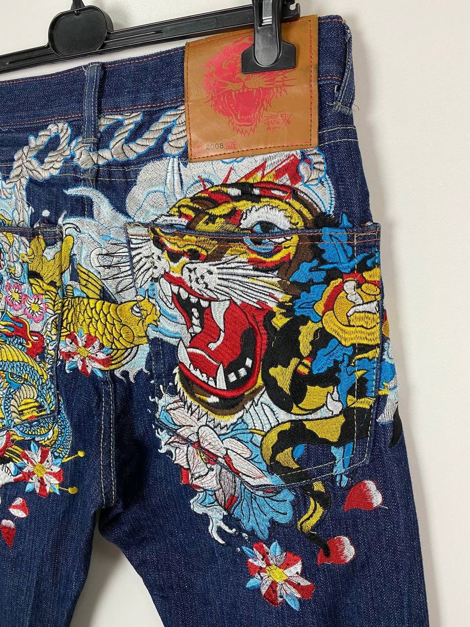 Ed Hardy Ed Hardy Japan embroidered geisha Tiger denim size 30 Size US 30 / EU 46 - 3 Thumbnail