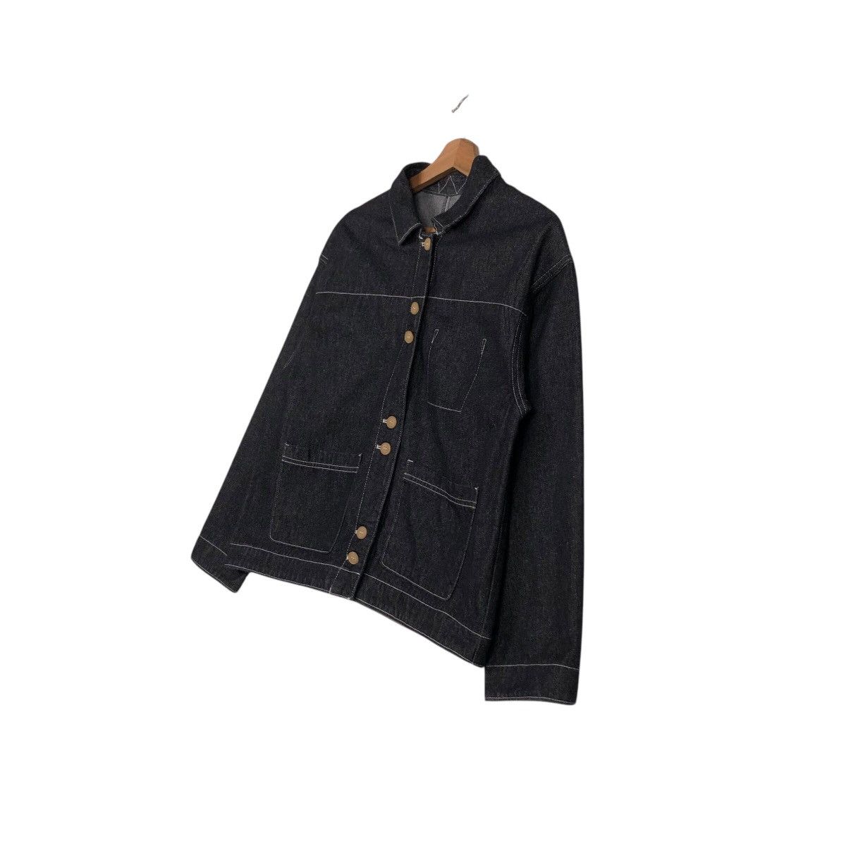 Japanese Brand 📌Vintage Denim Jacket Pou Dou Dou Trucker Issey Miyake Size US M / EU 48-50 / 2 - 3 Thumbnail