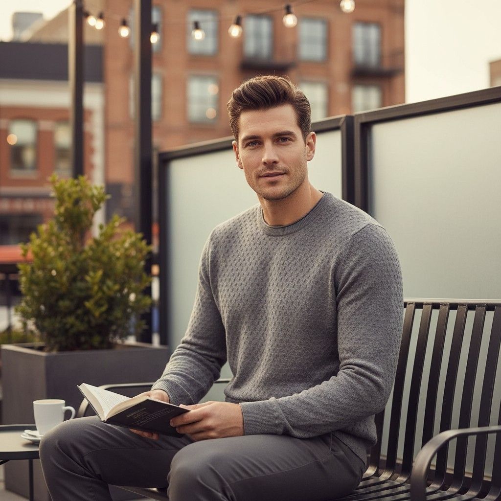 Other Consenso Lightweight Textured Crewneck Sweater Gray XXL Size US L / EU 52-54 / 3 - 1 Thumbnail