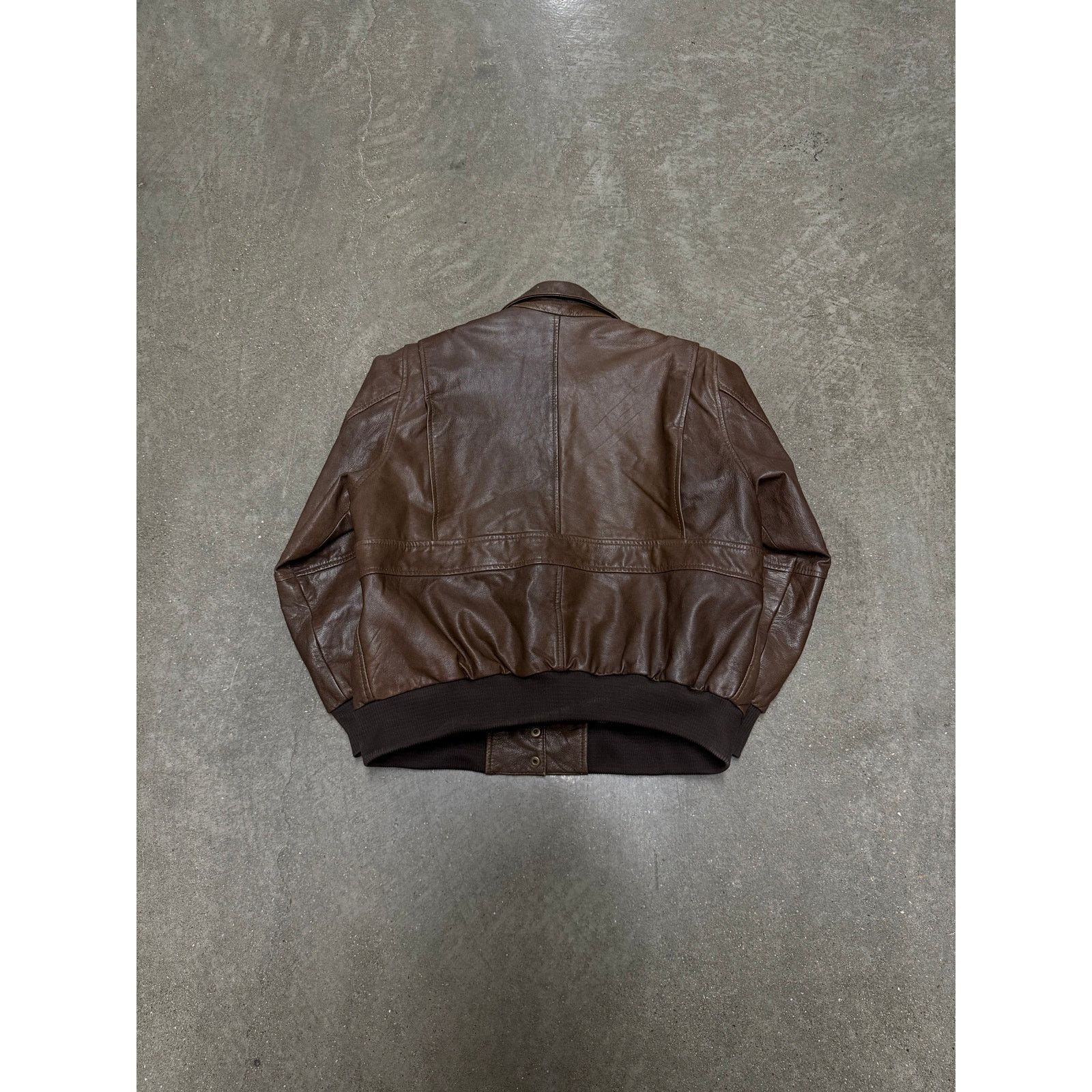 ジャケット・アウター 90s vintage leather flight jacket y2k Vintage 90s Y2K Brown Leather Flight Jacket