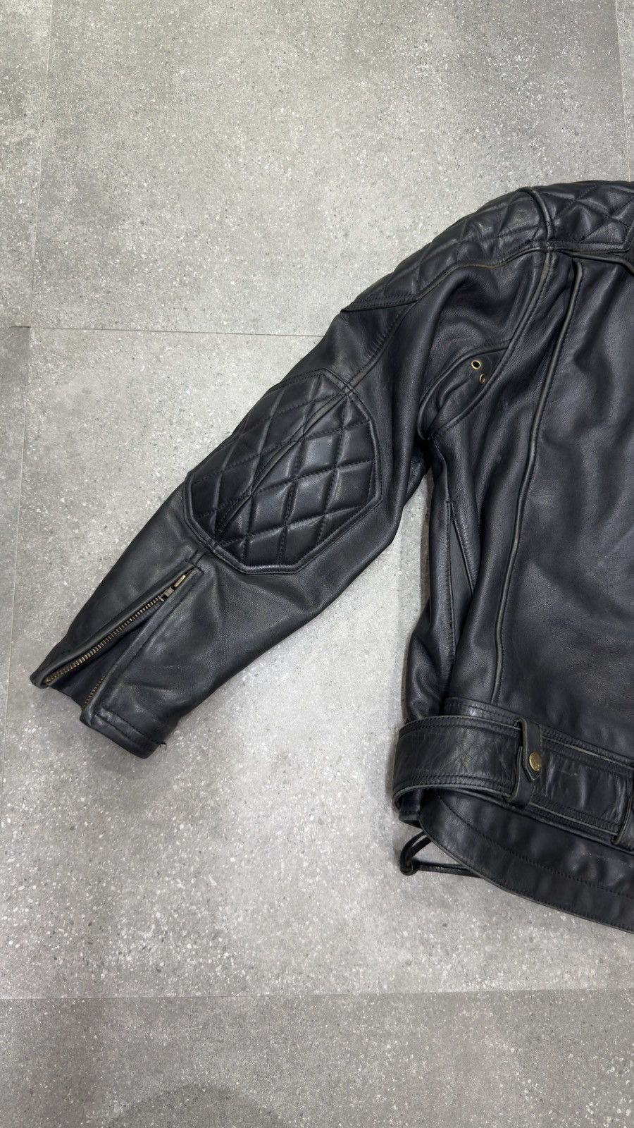 Japanese Brand × Kadoya Kadoya evo diamond lattice cable stayed leather jacket Size US XXL / EU 58 / 5 - 12 Thumbnail