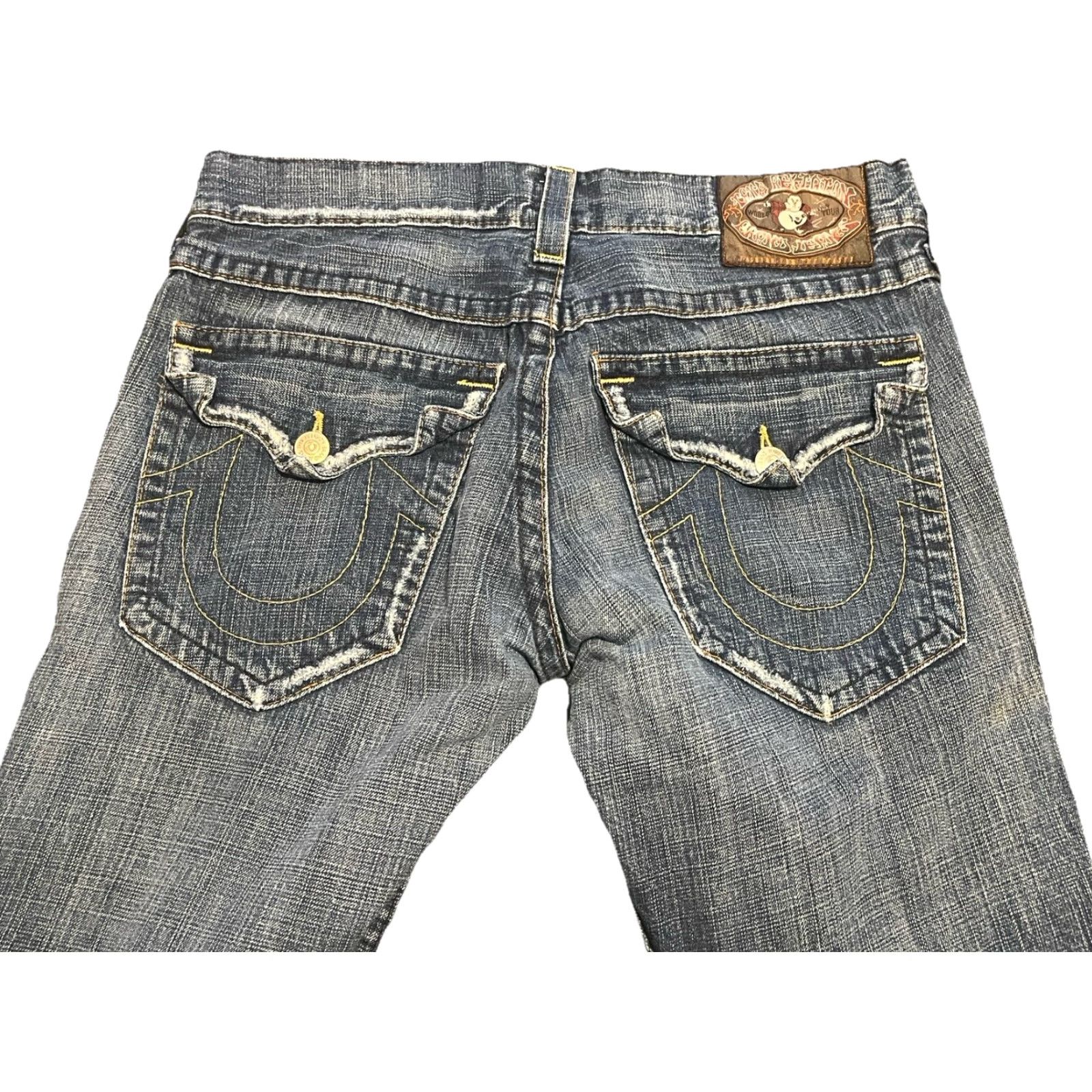 True Religion VINTAGE True Religion 812 Jeans Men Straight 34 Regular Size 35" Waist Blue Denim 30" Inseam Flap Pockets Logo Vintage USA Size US 34 / EU 50 - 5 Thumbnail
