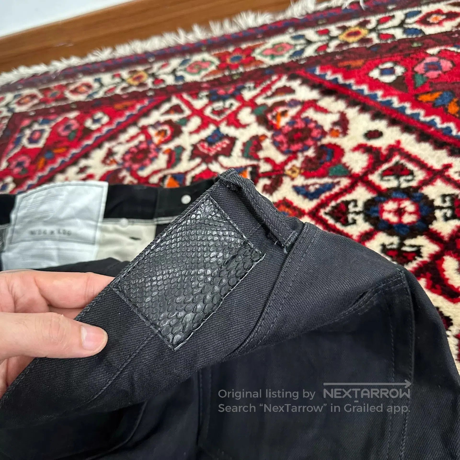 Visvim Black Denim Pants - Size 34. Size US 34 / EU 50 - 6 Thumbnail