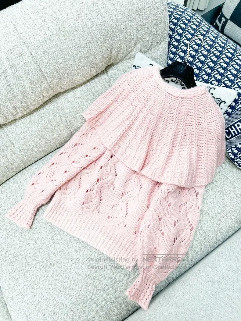 Chanel Chanel Petal shawl bow tie knitted sweater Size XXS / US 00 / IT 34 - 5 Thumbnail