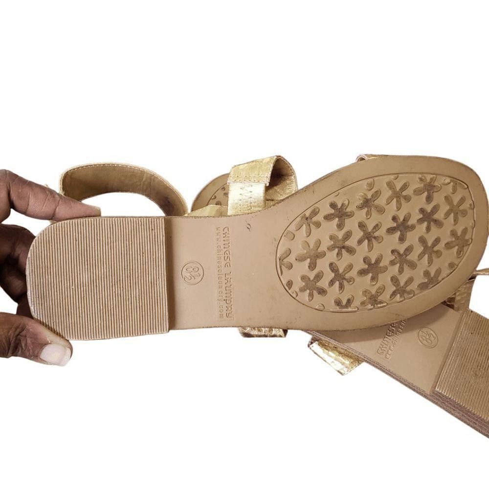 Designer CT1610a Chinese Laundry Flat Gold Roman Sandals Size 8.5 Size US 8.5 / IT 38.5 - 2 Thumbnail