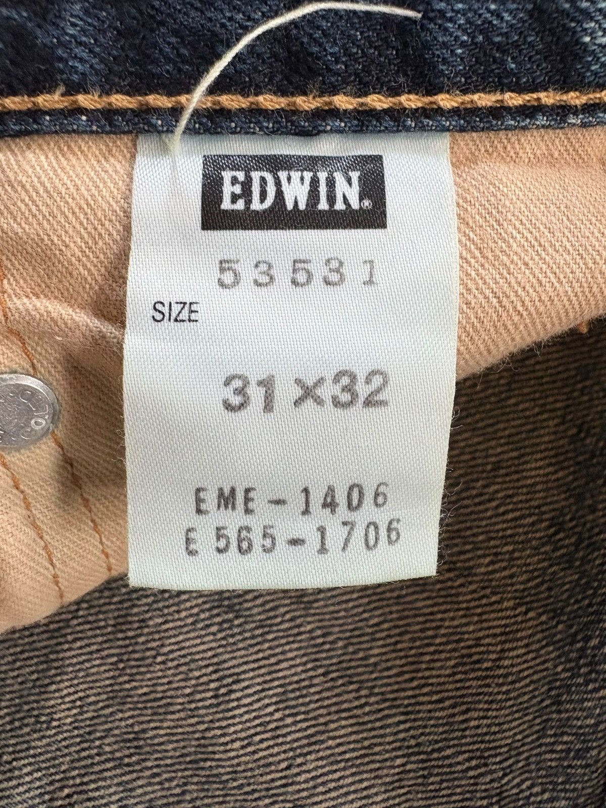 Edwin Vintage Edwin 503 Rusty Wash Distressed Flare Jeans Size 33" - 6 Thumbnail