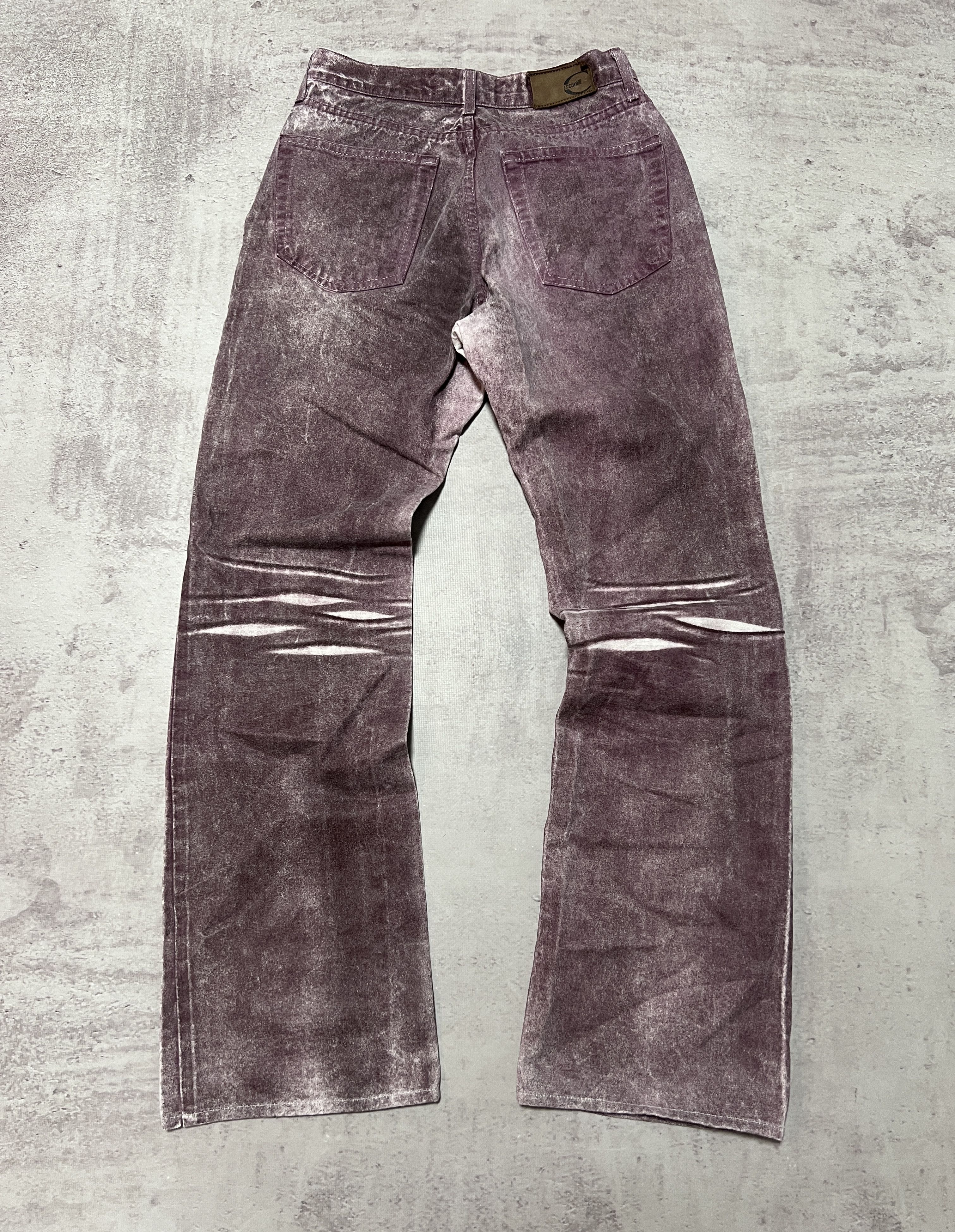 image of Just Cavalli Y2K Vintage Faded Dyed Flare Denim Pants, Women's (Size 30)