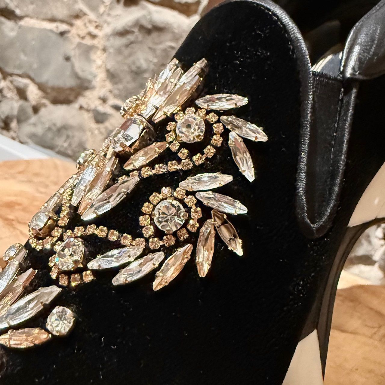 Rene Caovilla René Caovilla Black Velvet Crystals Embellished Sneakers Size US 6 / IT 36 - 7 Thumbnail