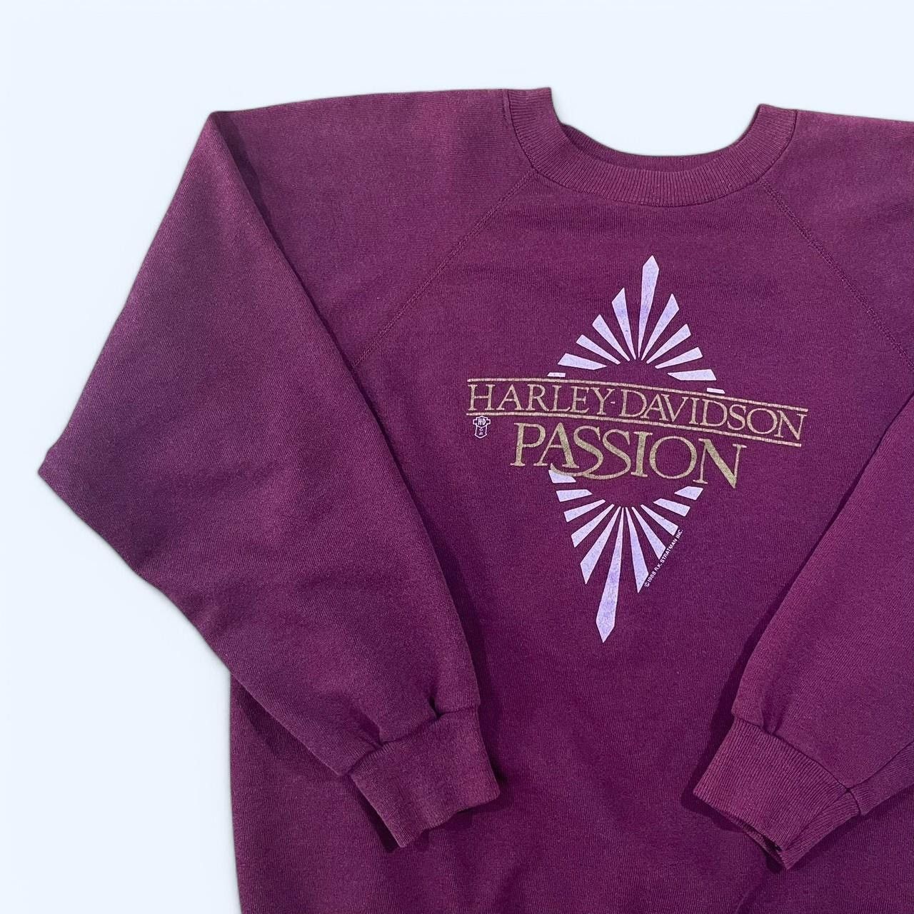 Hanes × Harley Davidson × Vintage Vintage 1988 Harley Davidson Passion Sweatshirt Size US M / EU 48-50 / 2 - 3 Thumbnail