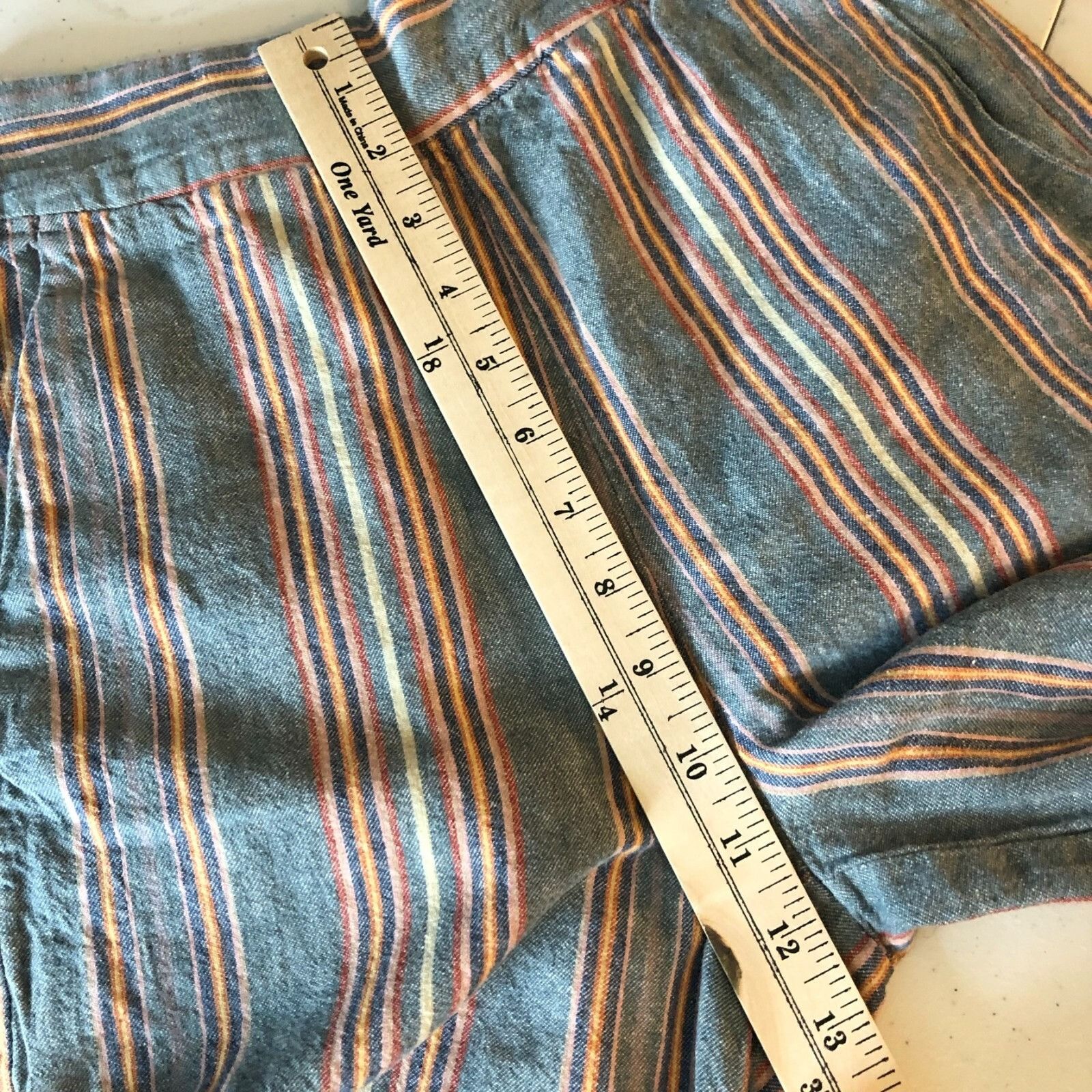 Madewell Madewell Womens Huston Side Button Pull-on Crop Pants Stripe Size 24" / US 00 / IT 34 - 8 Thumbnail
