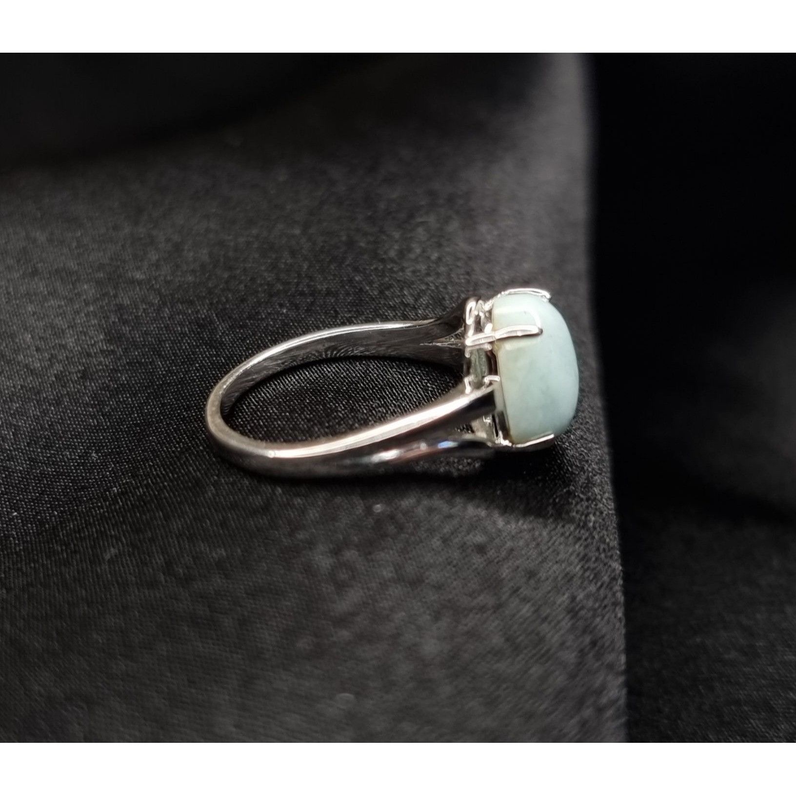 The Unbranded Brand 925 Sterling Silver Ring With Green Stone Gemstone Size ONE SIZE - 4 Thumbnail