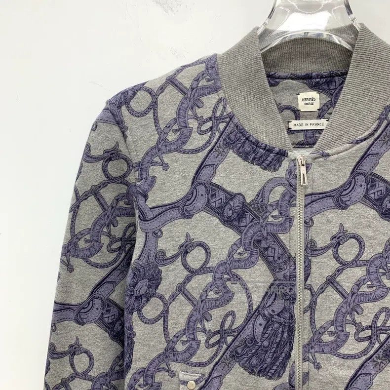 Hermes Hermes Color Blocked Lock Stitch Printed Cotton Collar Zip Size XS / US 0-2 / IT 36-38 - 3 Thumbnail