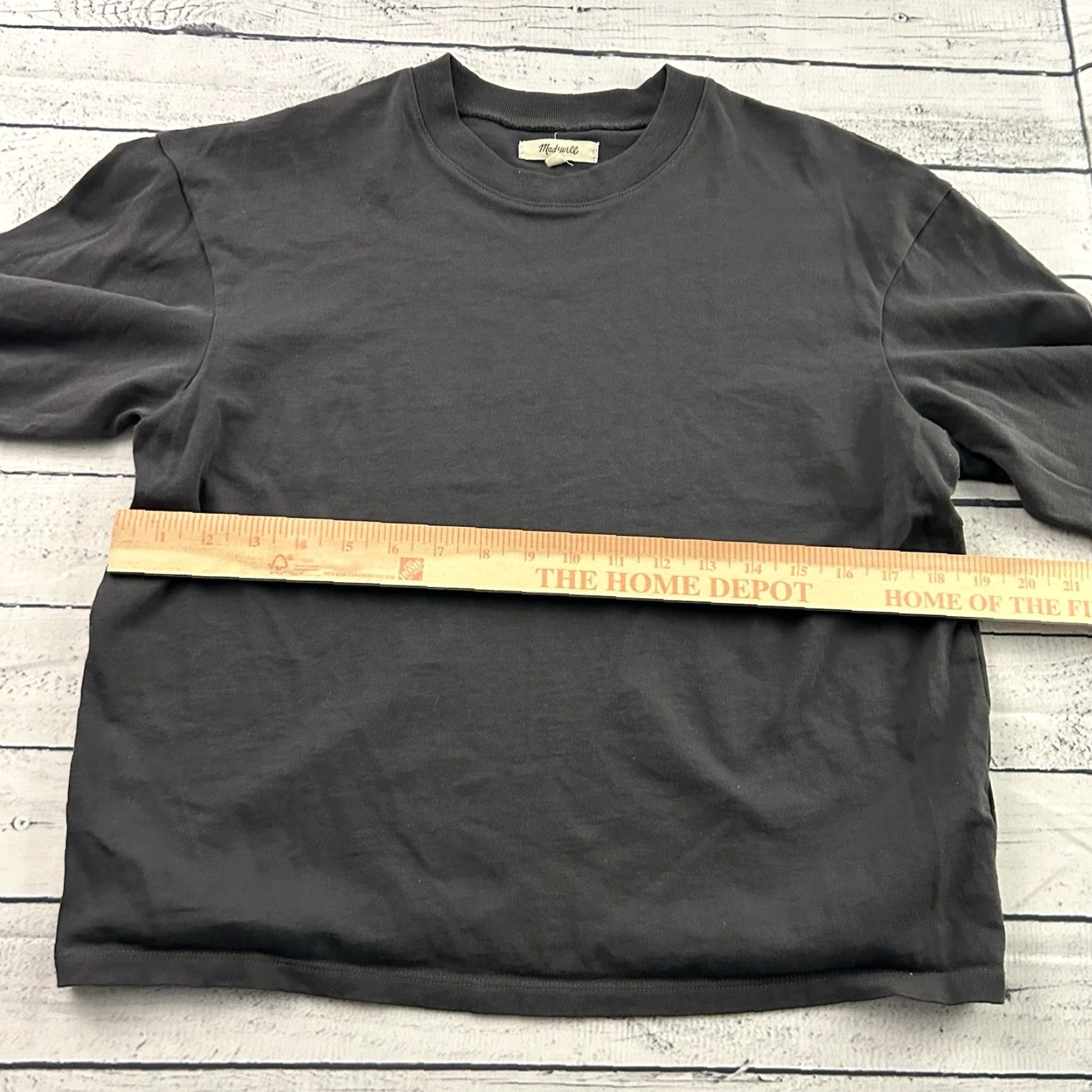 Madewell Madewell Supima Cotton Essential Long Sleeve Tee Shirt Women's Small Gray Shirt Size S / US 4 / IT 40 - 4 Thumbnail
