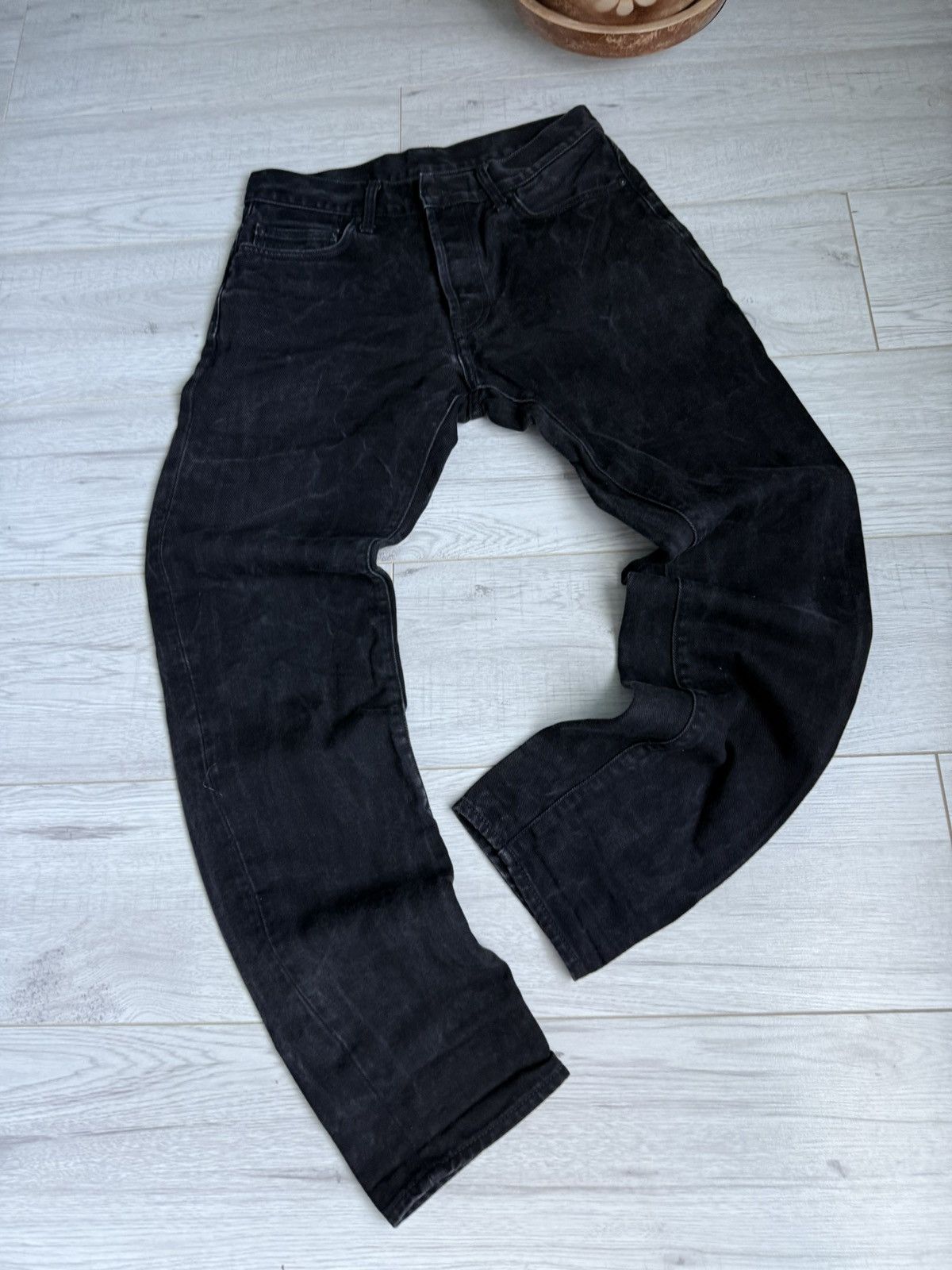 Carhartt × Vintage Carhartt WIP Konomie Pant Black Denim Jeans 30x32 Japan Line Size US 30 / EU 46 - 2 Thumbnail