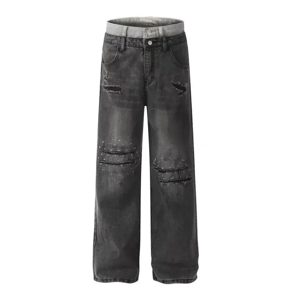 Japanese Brand Dirty old ripped jeans Size US 32 / EU 48 - 2 Thumbnail