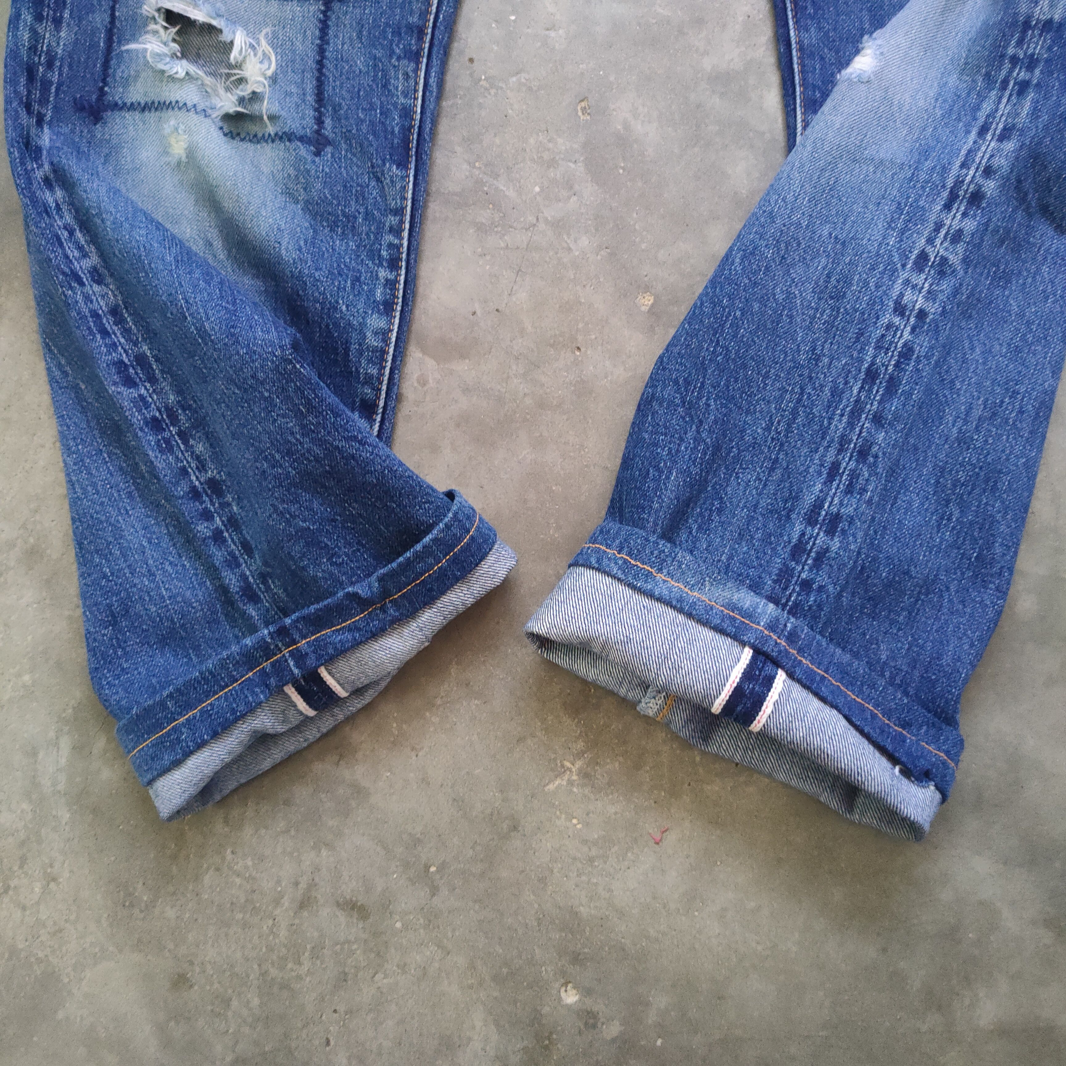 Ships Jet Blue VINTAGE SHIPS BUTTON FLY DISTRESSED FADED JEANS PANTS Size US 32 / EU 48 - 8 Thumbnail